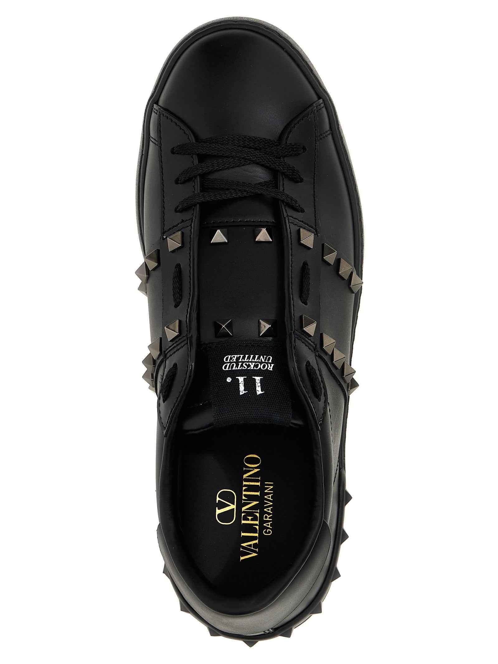 Valentino Garavani Black Calfskin Low Top Sneakers