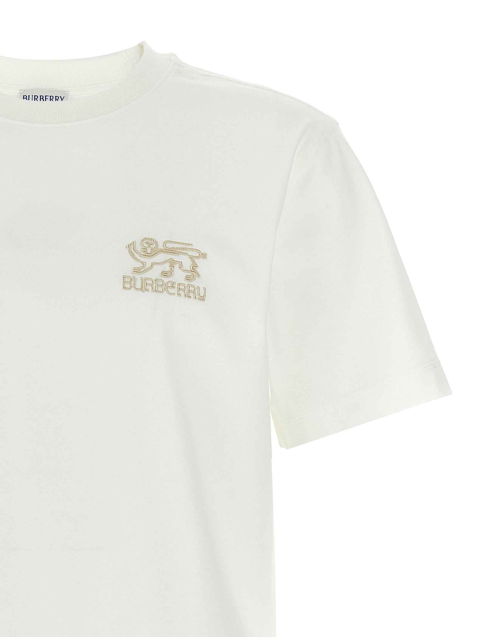 Burberry White Cotton T-Shirt