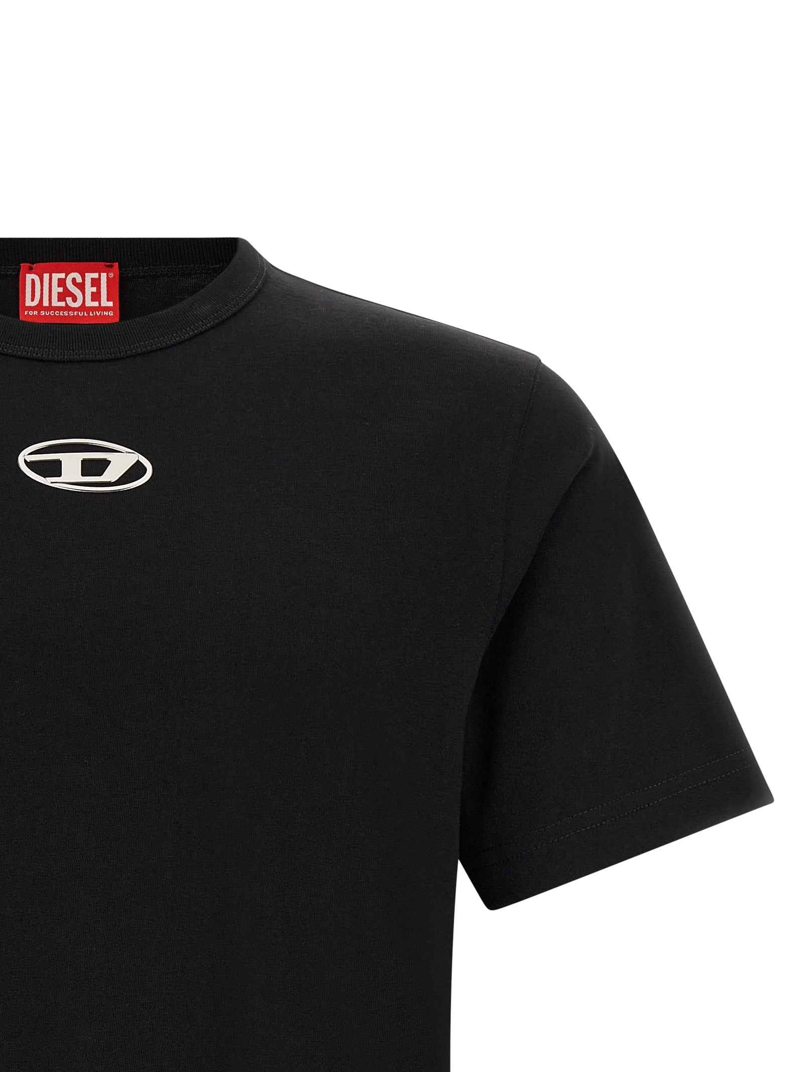Diesel Black Cotton T-Shirt