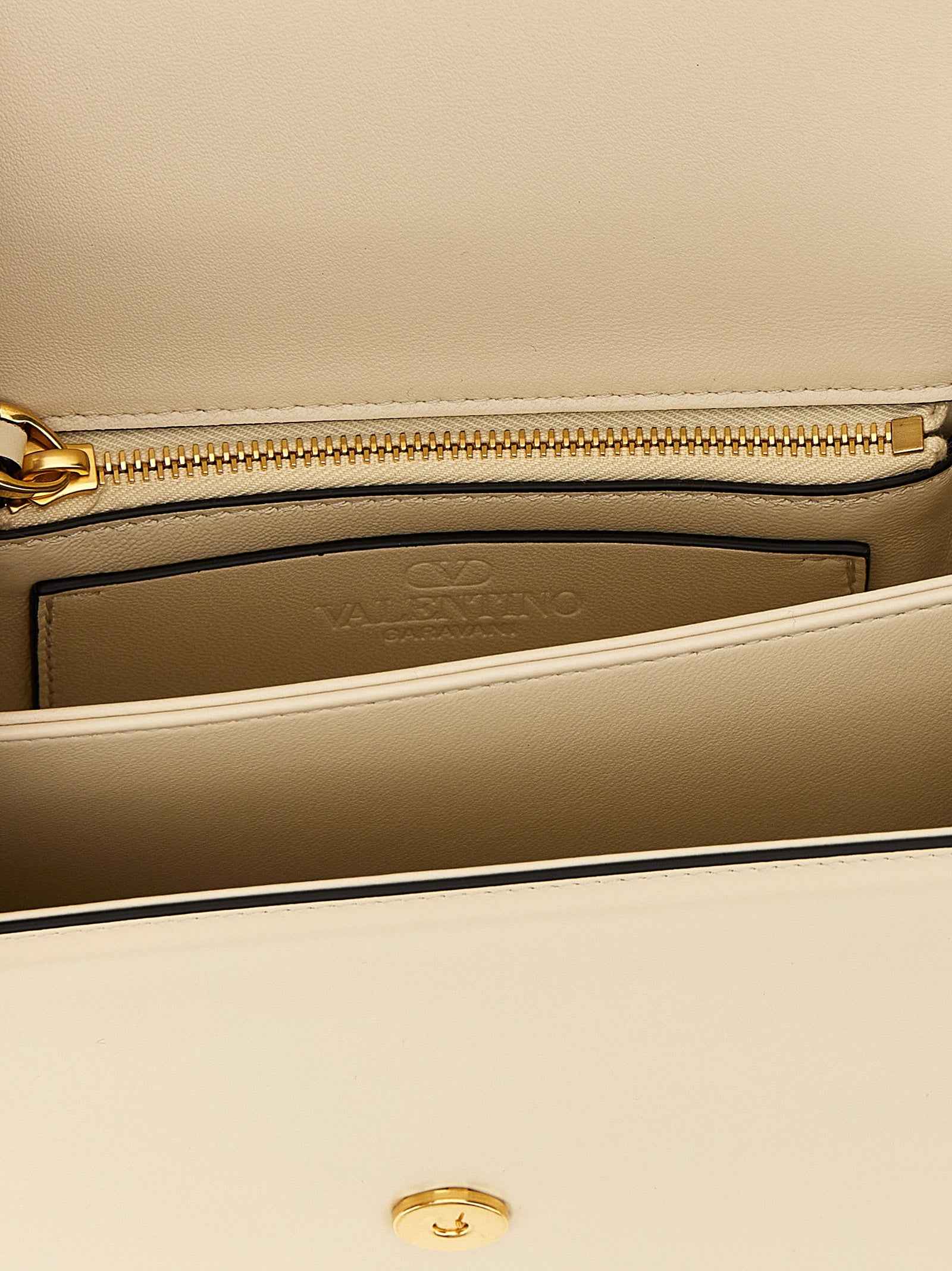 Valentino Garavani White Calfskin Shoulder Bag