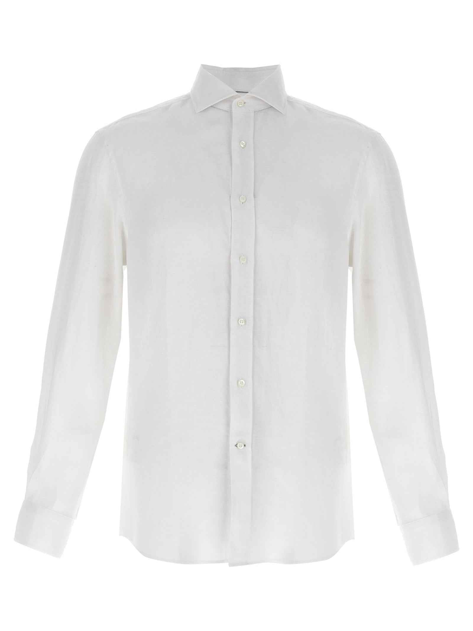 Brunello Cucinelli White Linen Blouse