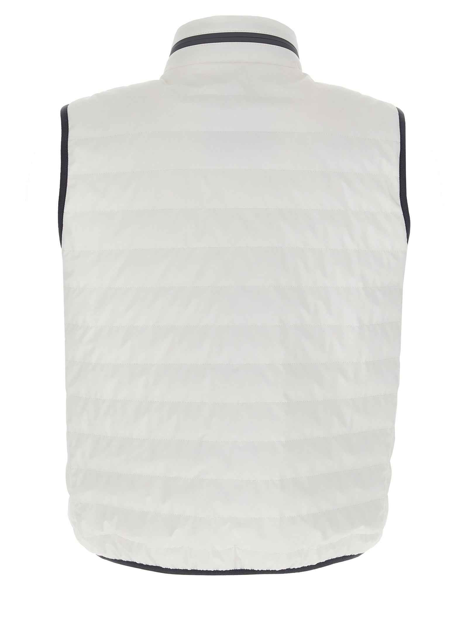 Brunello Cucinelli White Polyamide Sleeveless Jacket