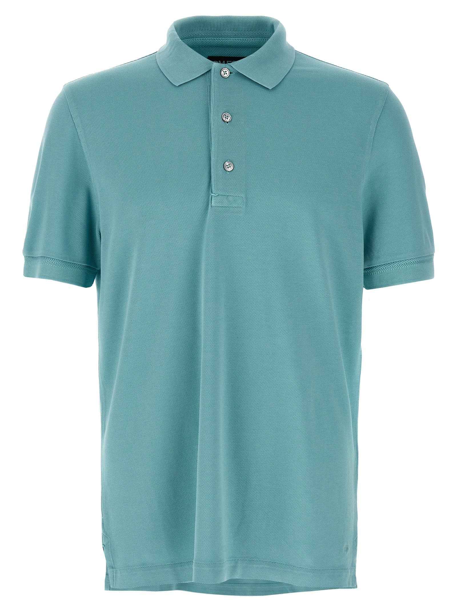 Tom Ford Blue Cotton Polo Shirt