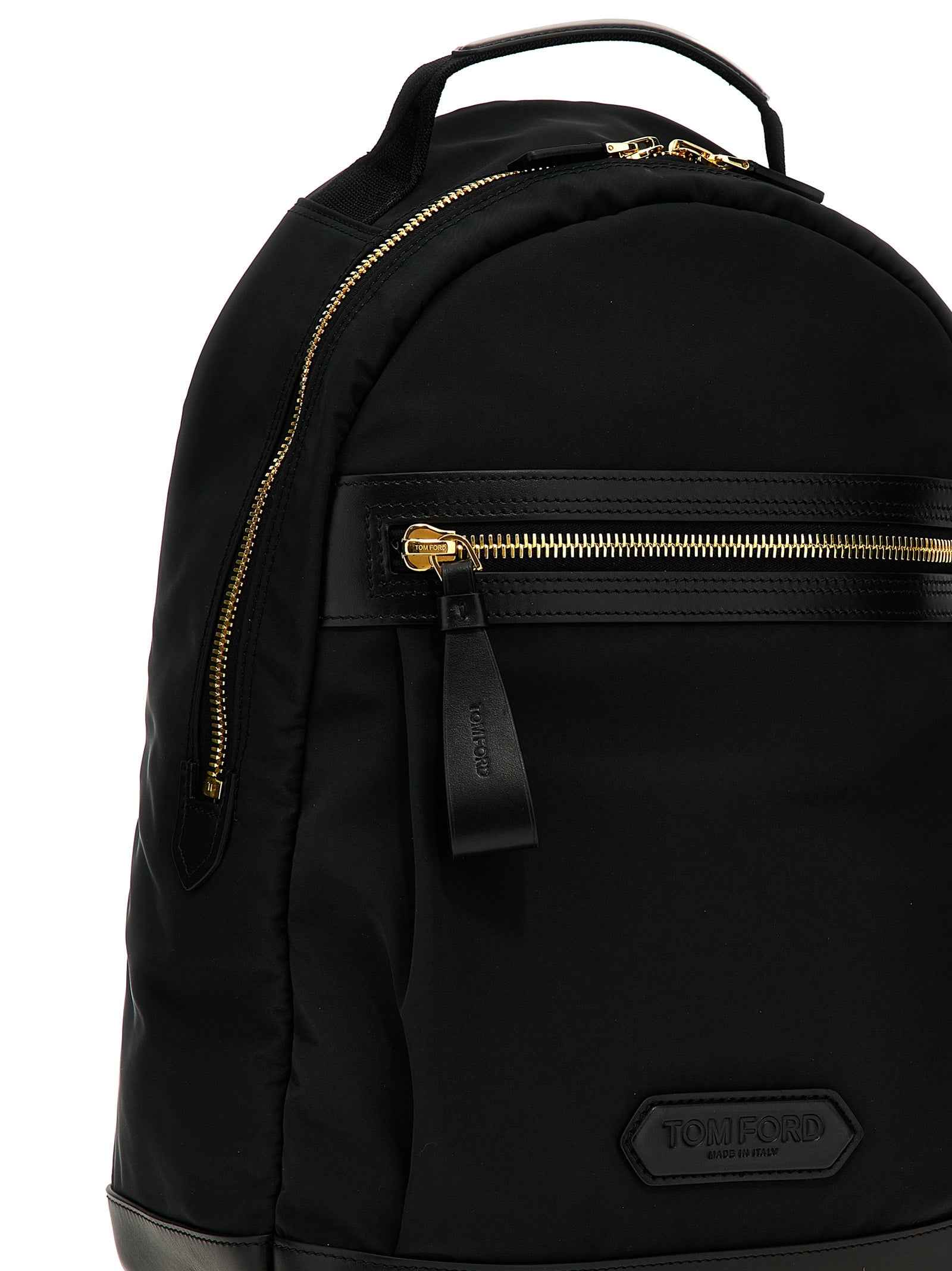 Tom Ford Black Polyester Backpack