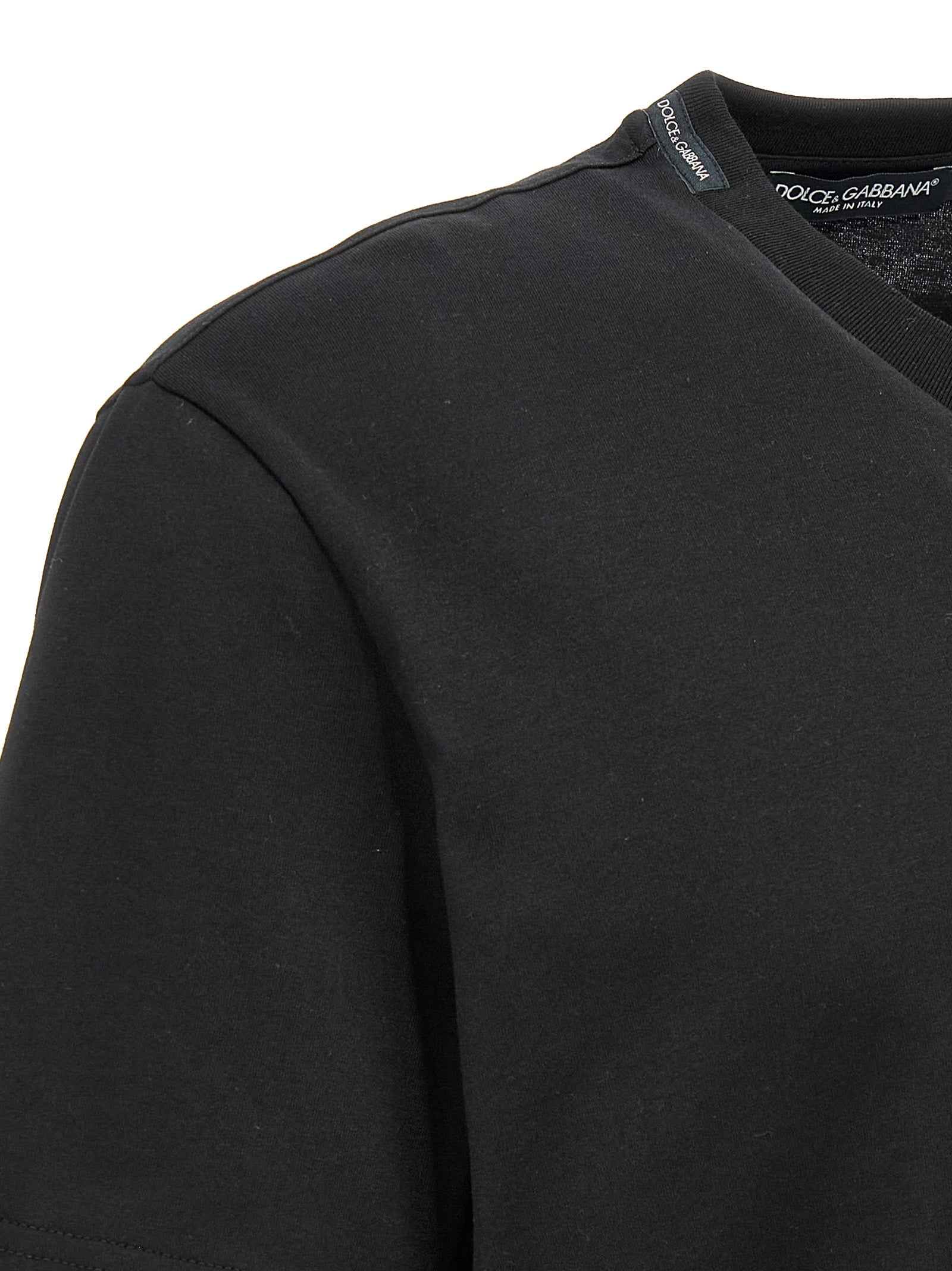 Dolce & Gabbana Black Cotton T-Shirt