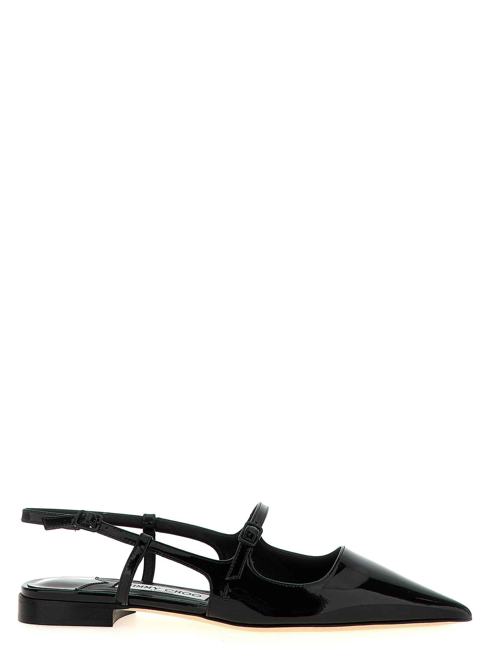 Jimmy Choo Black Calfskin Ballet Flats