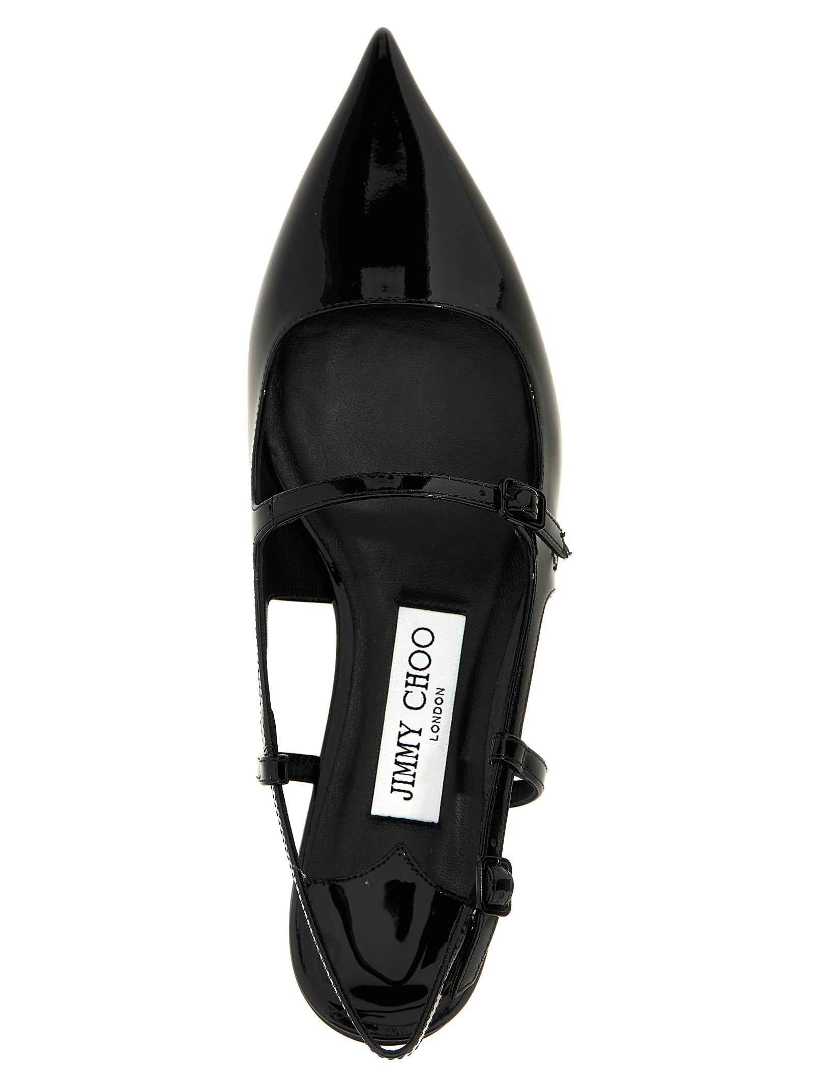 Jimmy Choo Black Calfskin Ballet Flats