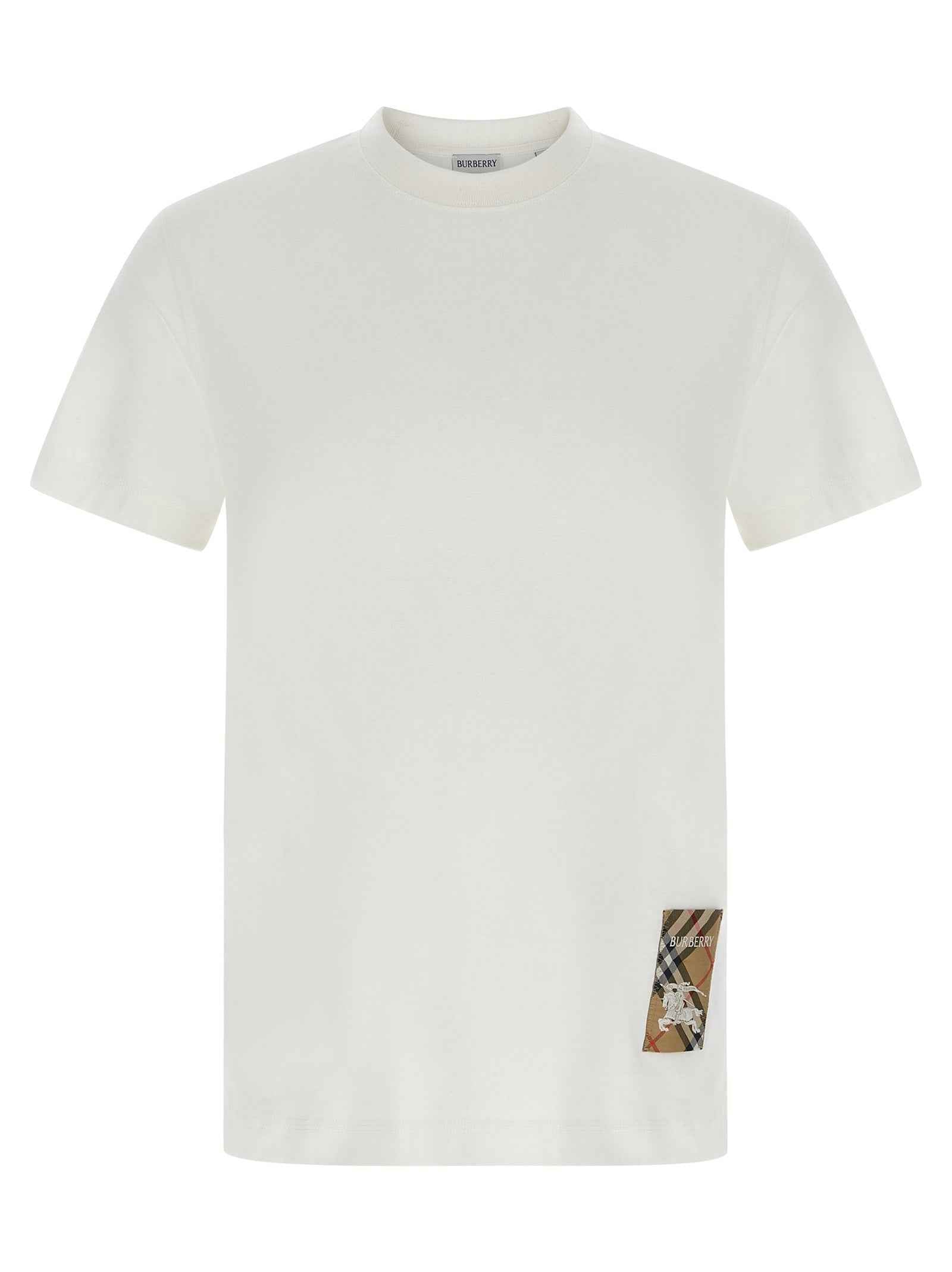 Burberry White Cotton T-Shirt