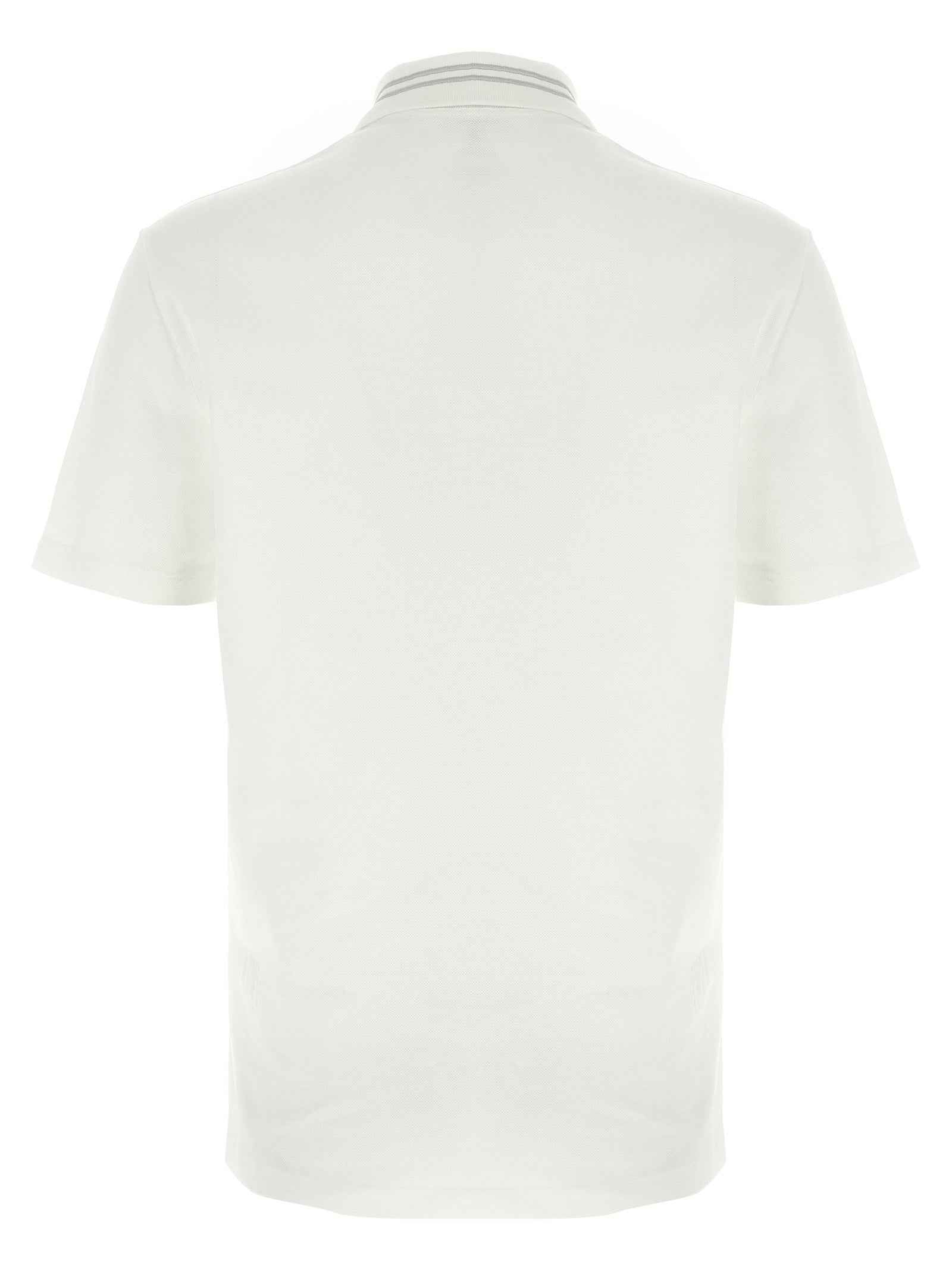 Versace White Cotton Polo Shirt