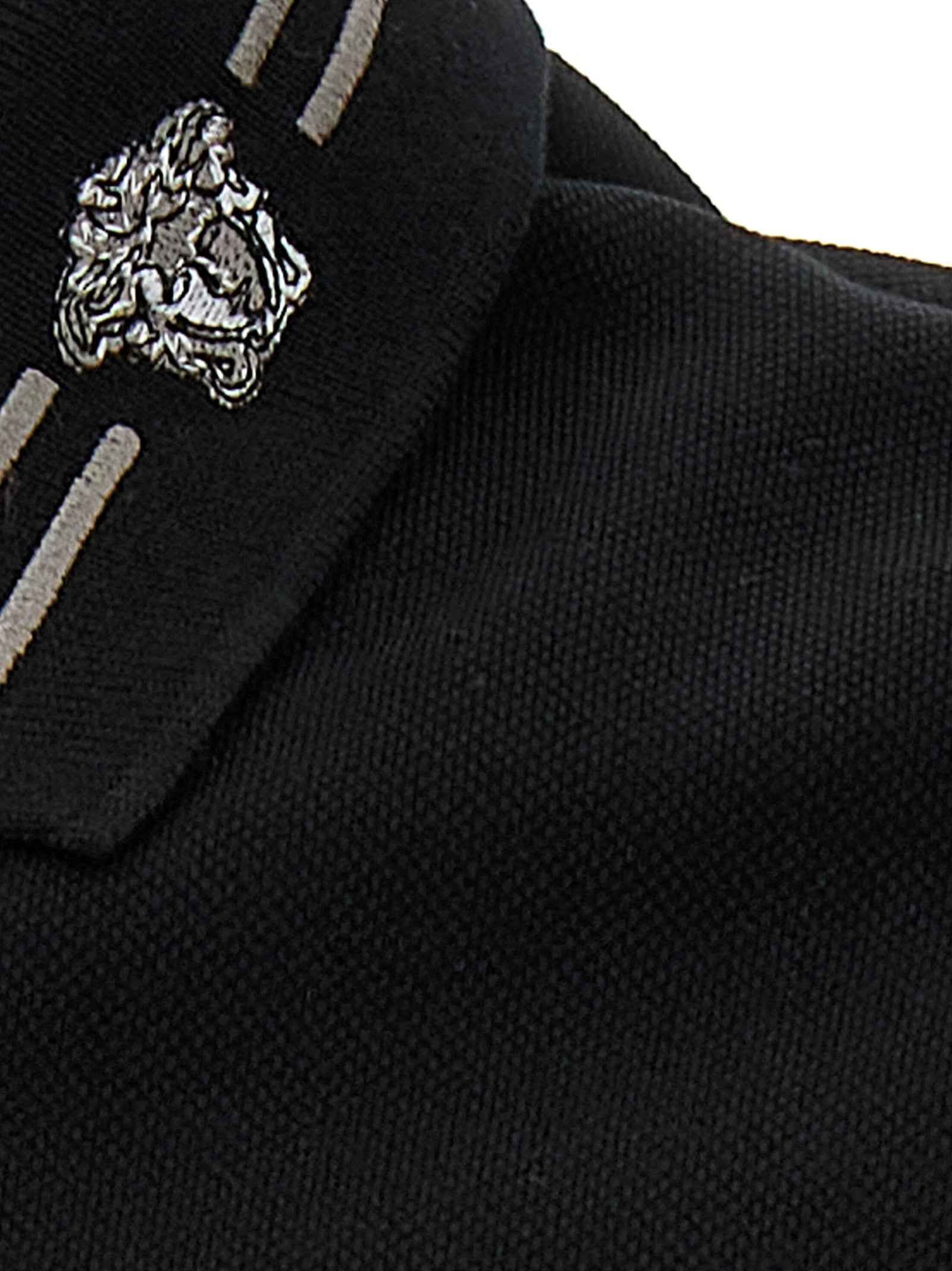 Versace Black Cotton Polo Shirt