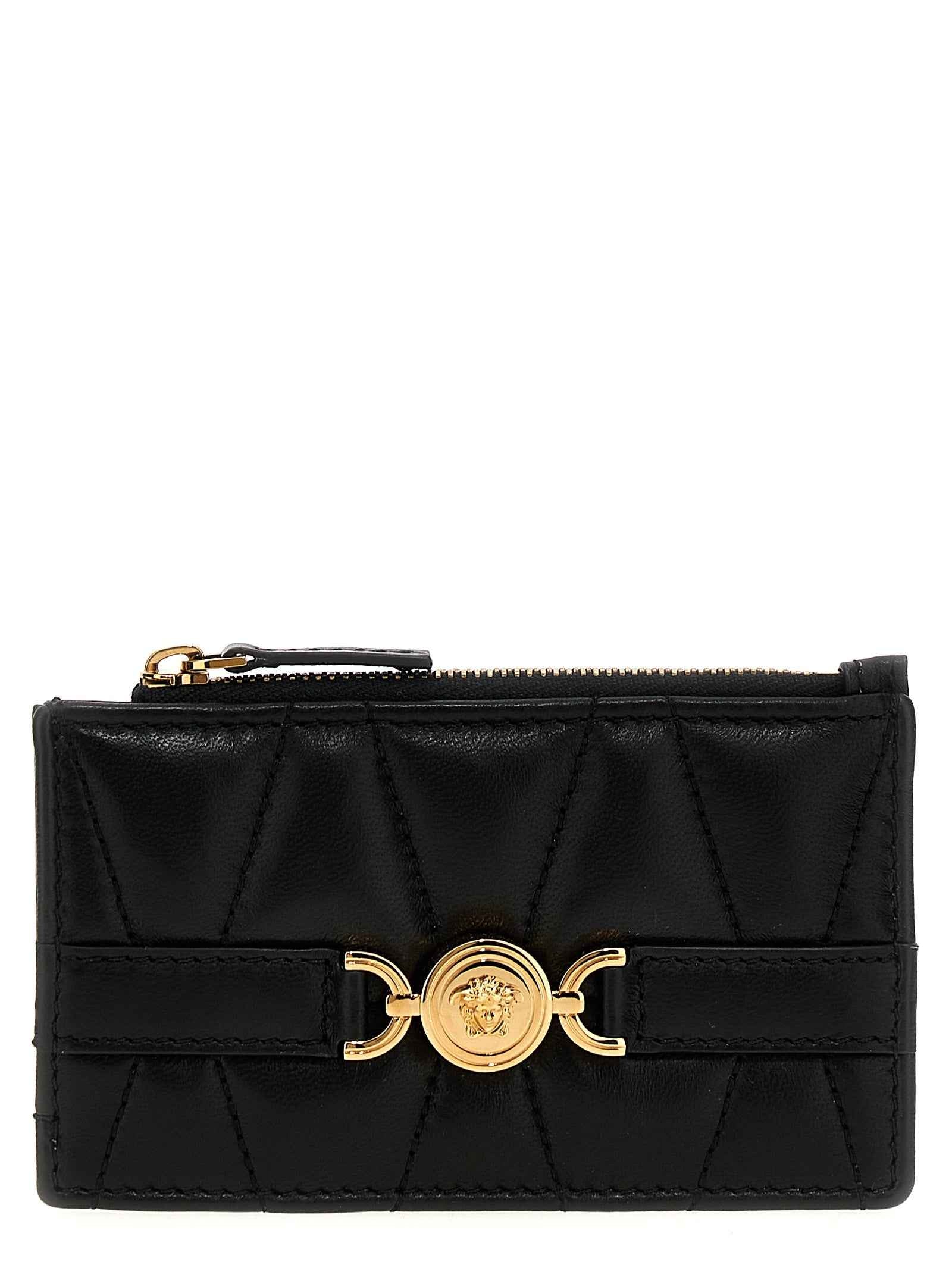 Versace Black Lamb Leather Cardholder