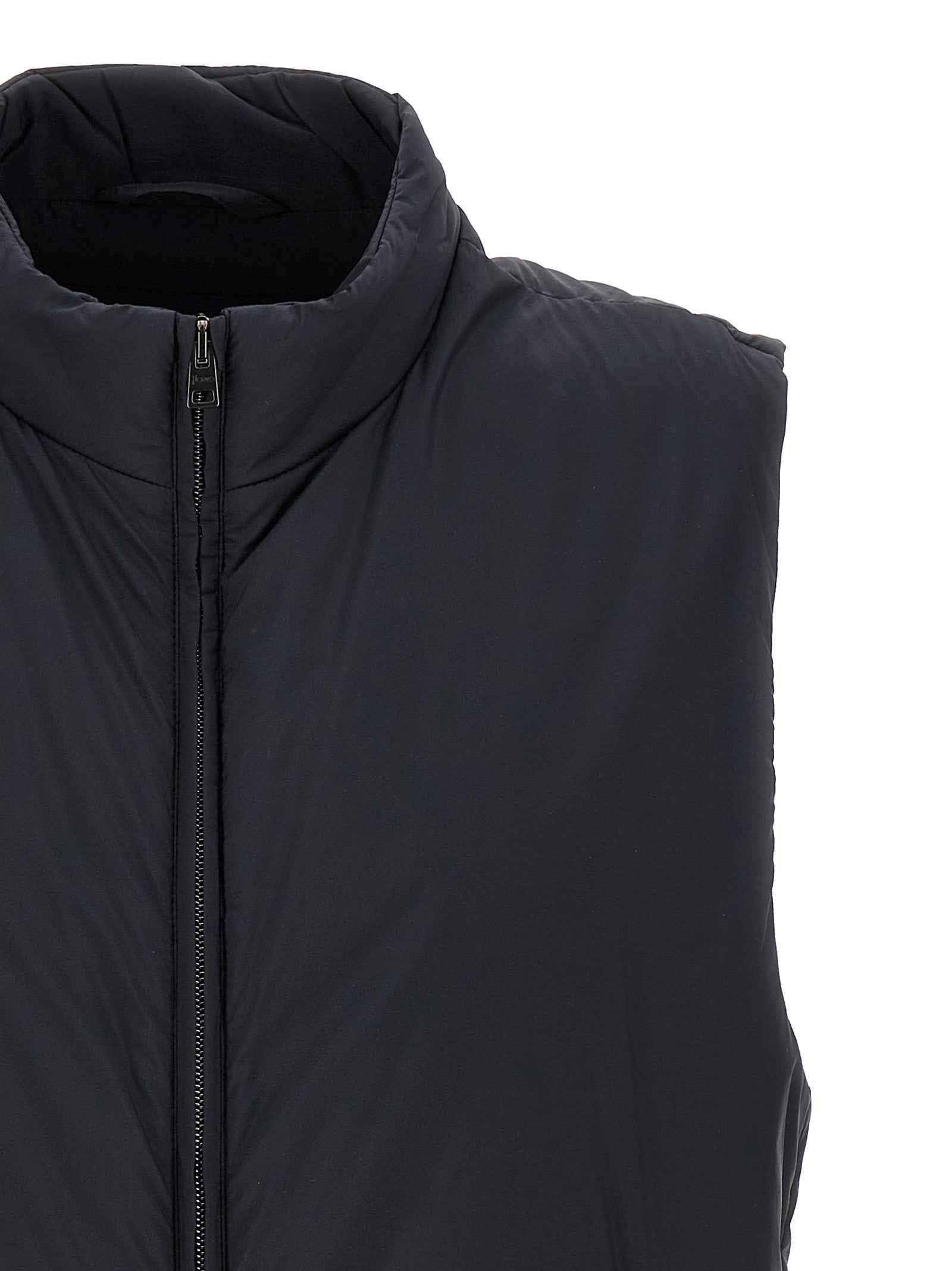 Herno Black Polyamide Sleeveless Jacket