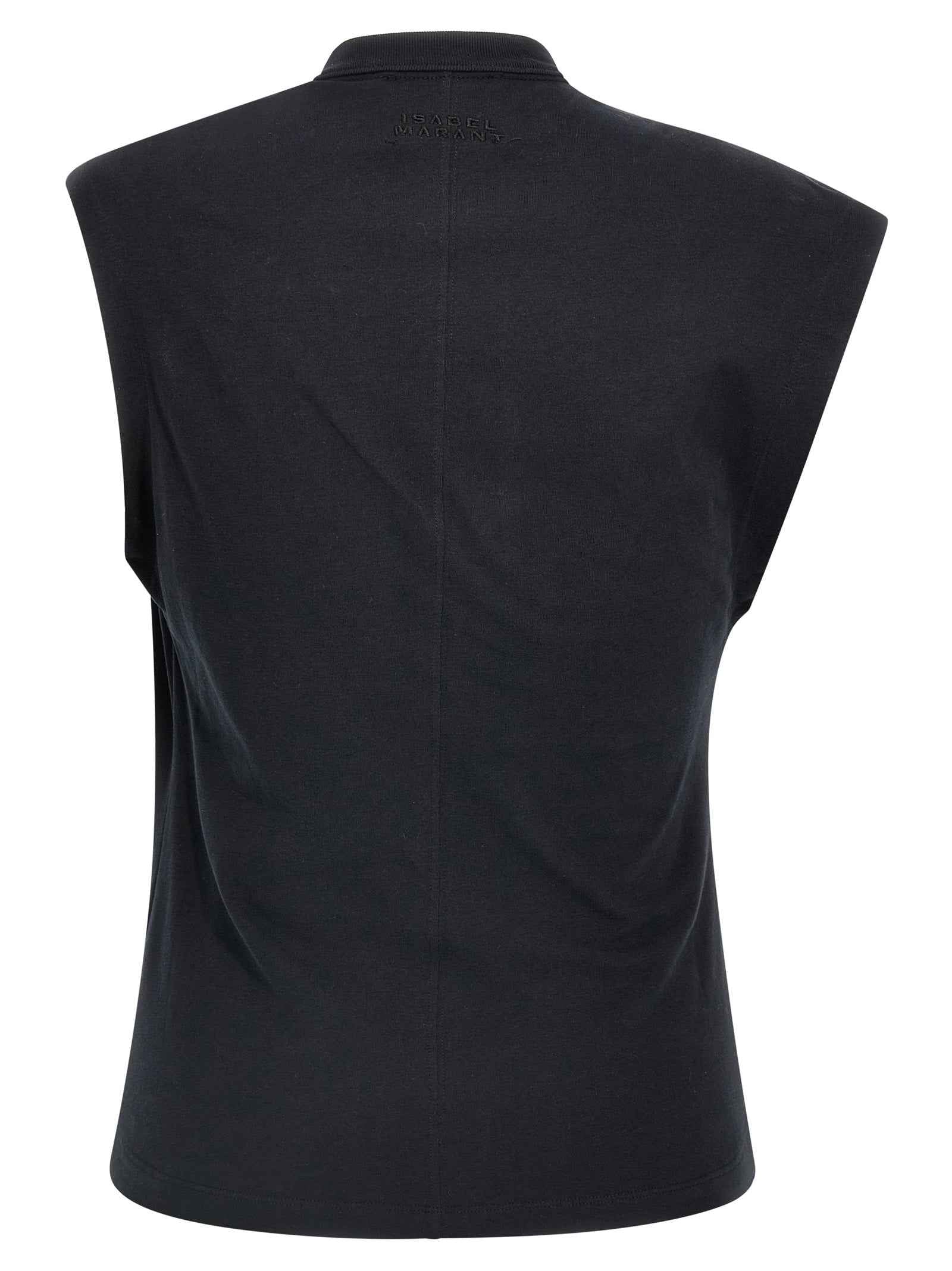 Isabel Marant Black Cotton Sleeveles T-Shirt
