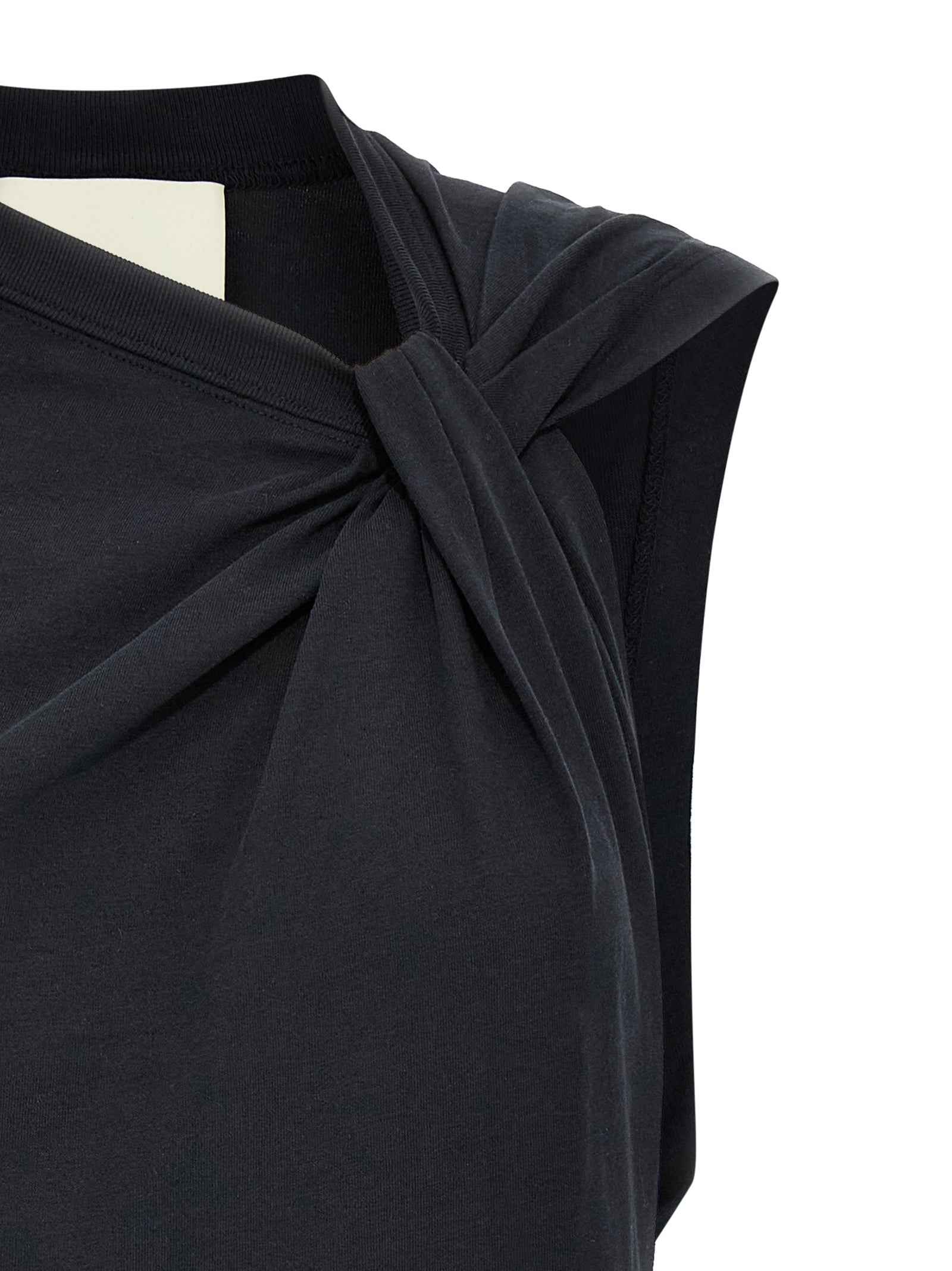 Isabel Marant Black Cotton Sleeveles T-Shirt