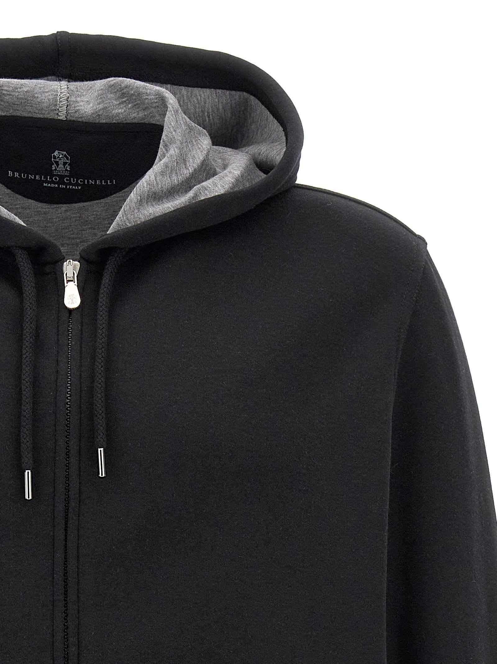Brunello Cucinelli Black Cotton Sweatshirt