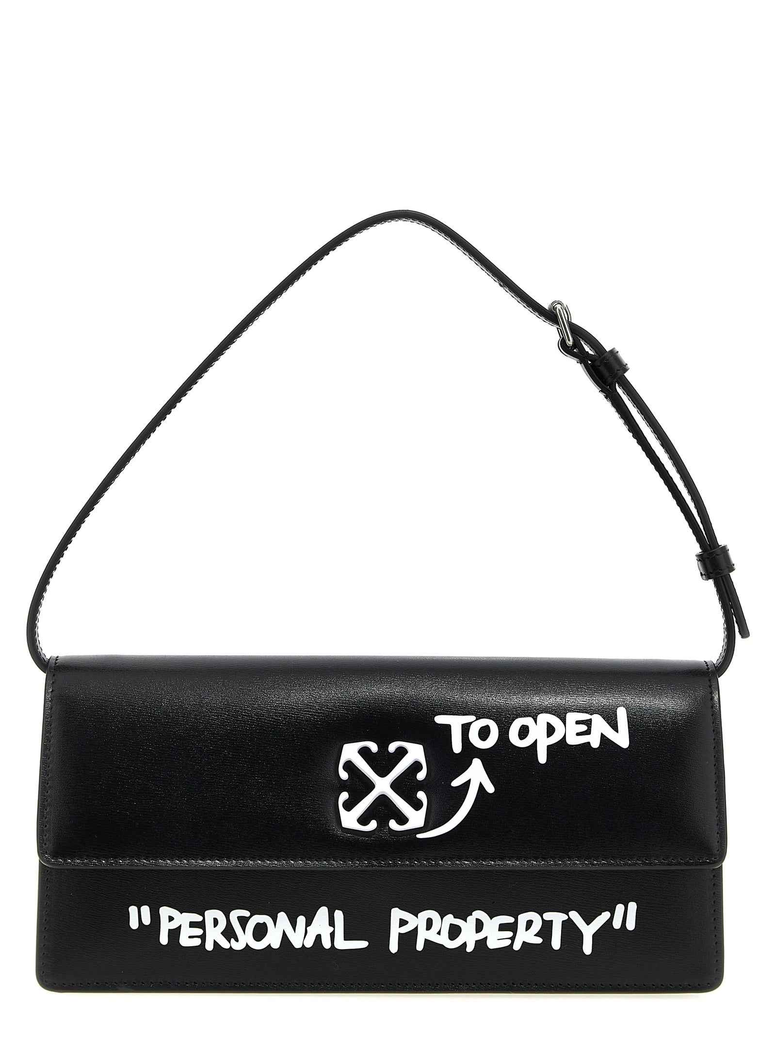 Off-White Bicolor Calfskin Shoulder Bag