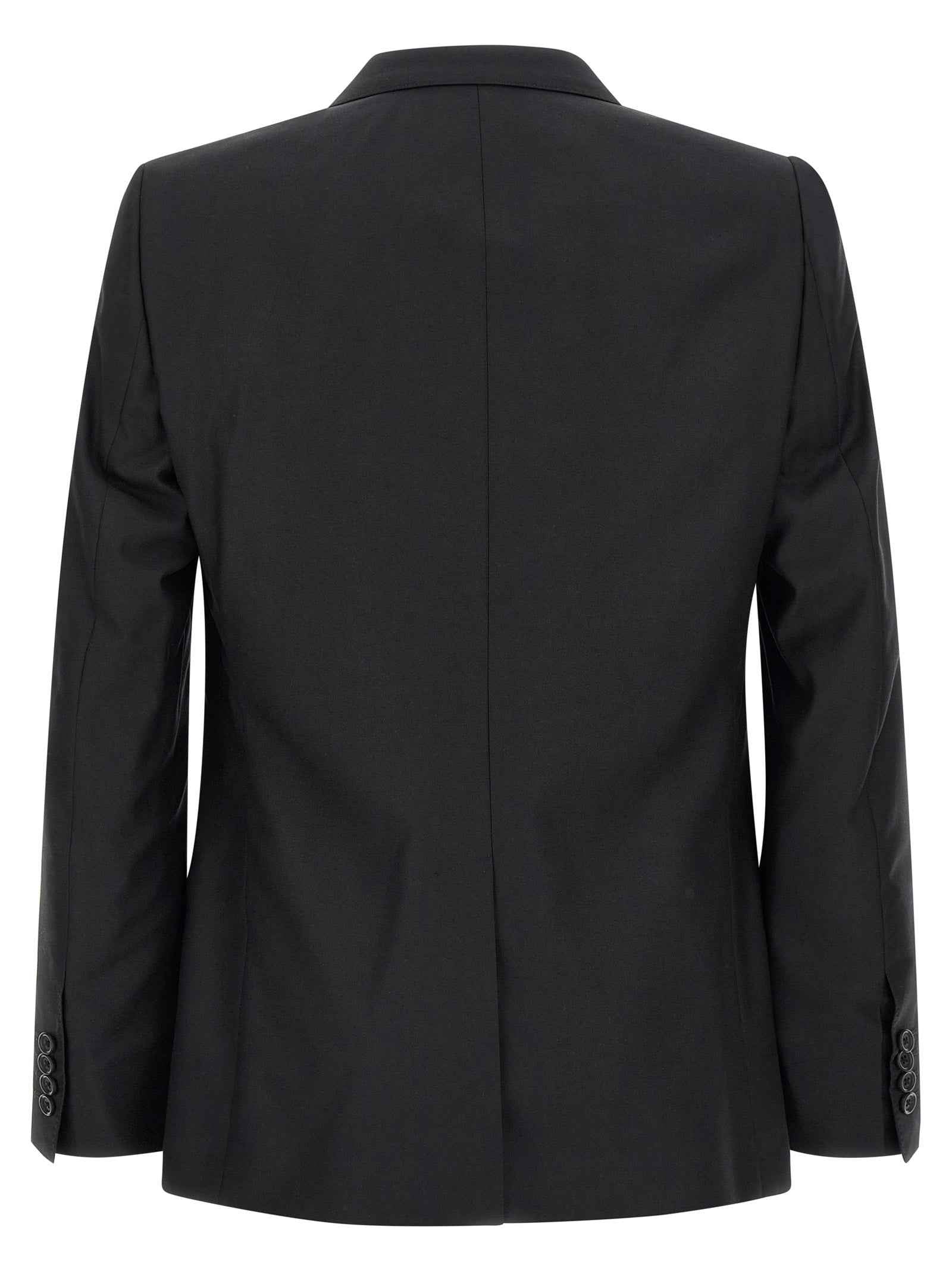 Dolce & Gabbana Black Virgin Wool Two-Piece Suit