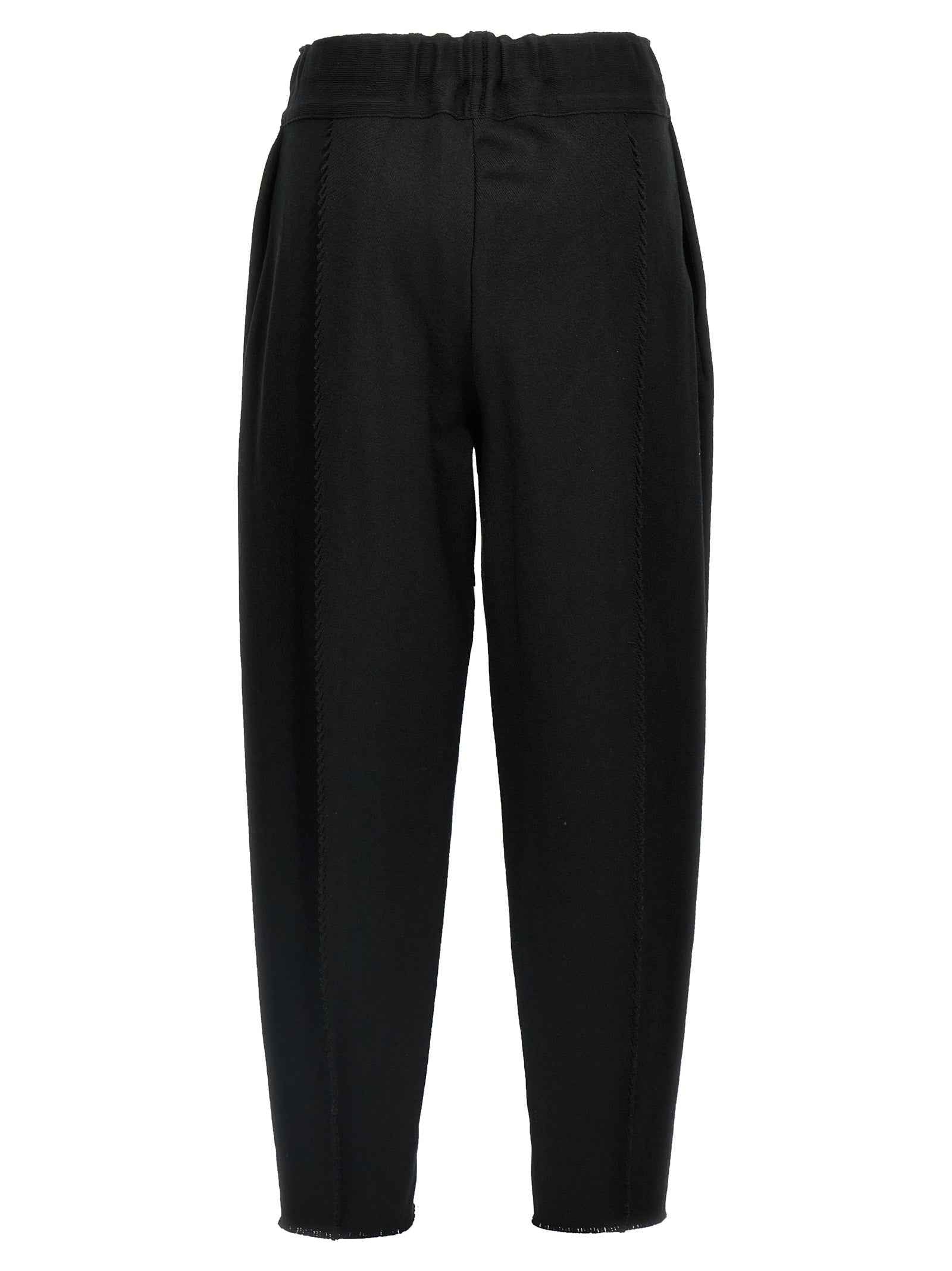 Issey Miyake Black Cotton Casual Pants