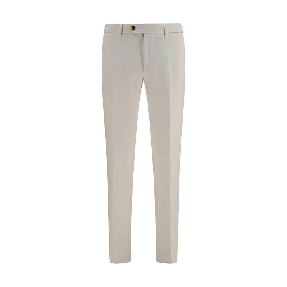 Brunello Cucinelli White Cotton Casual Pants