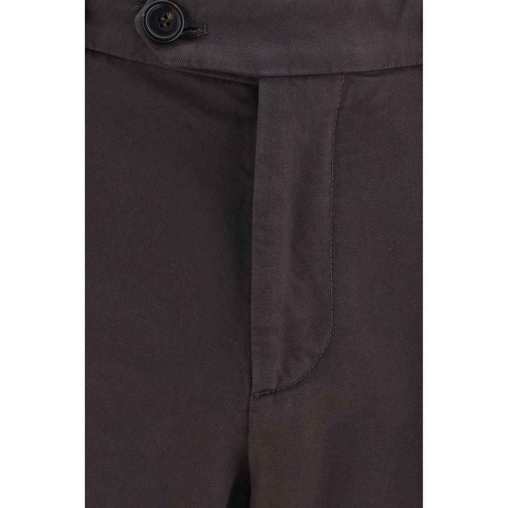 Brunello Cucinelli Brown Cotton Casual Pants