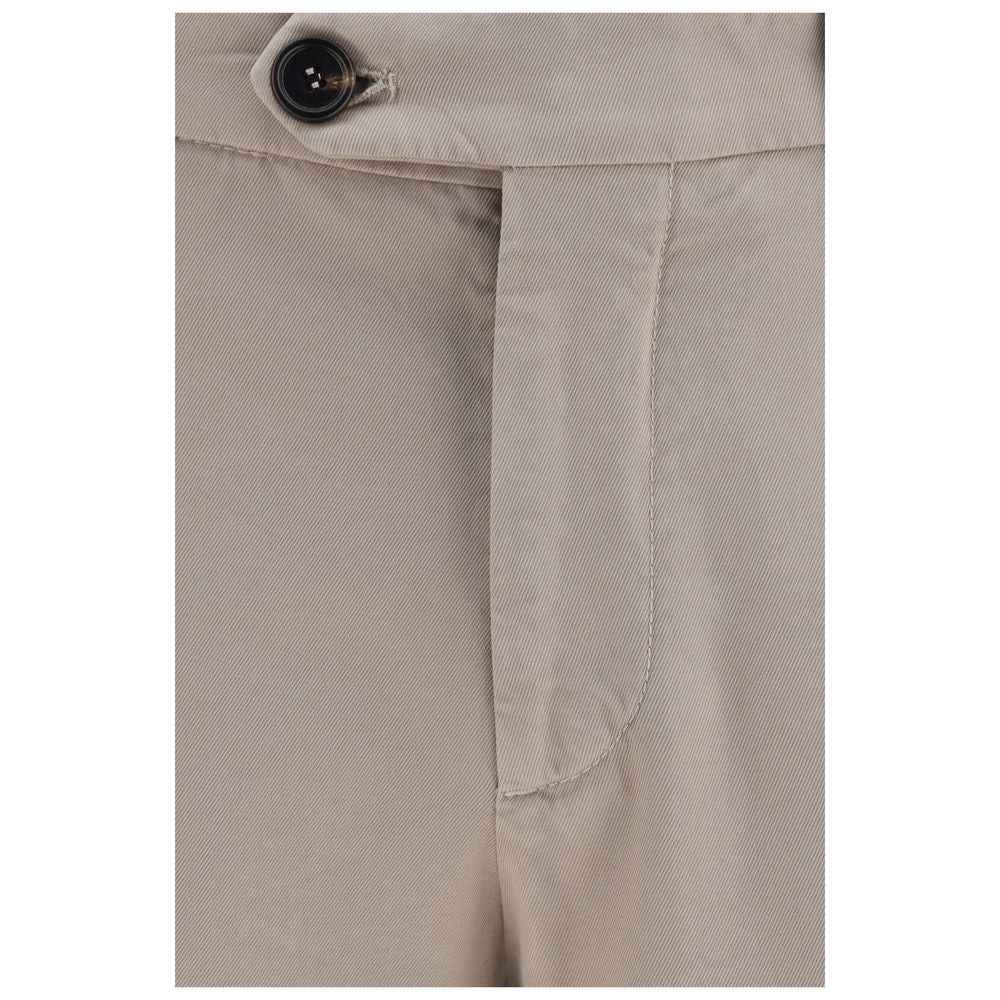 Brunello Cucinelli Beige Cotton Casual Pants
