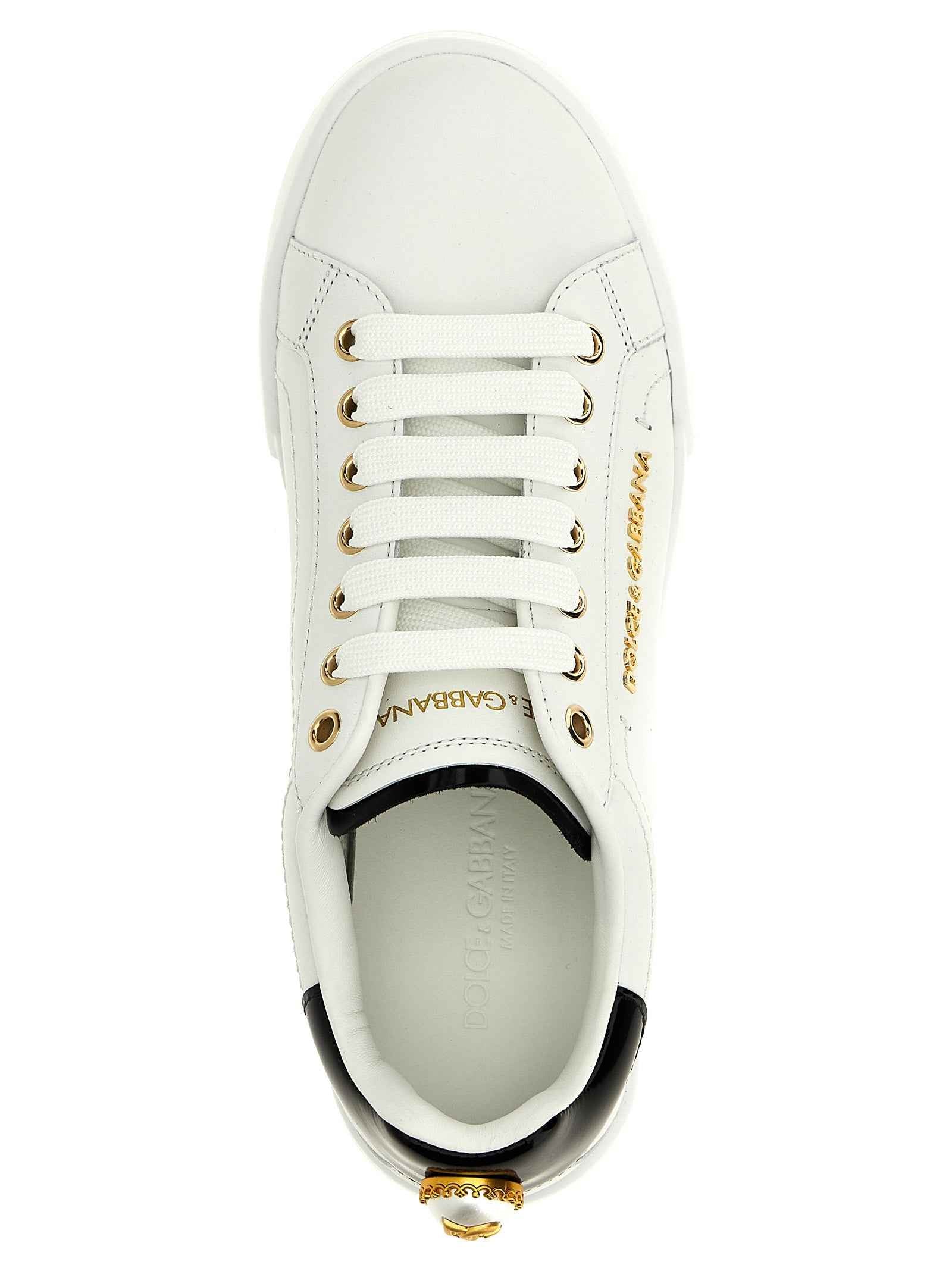 Dolce & Gabbana Bicolor Calfskin Low Top Sneakers