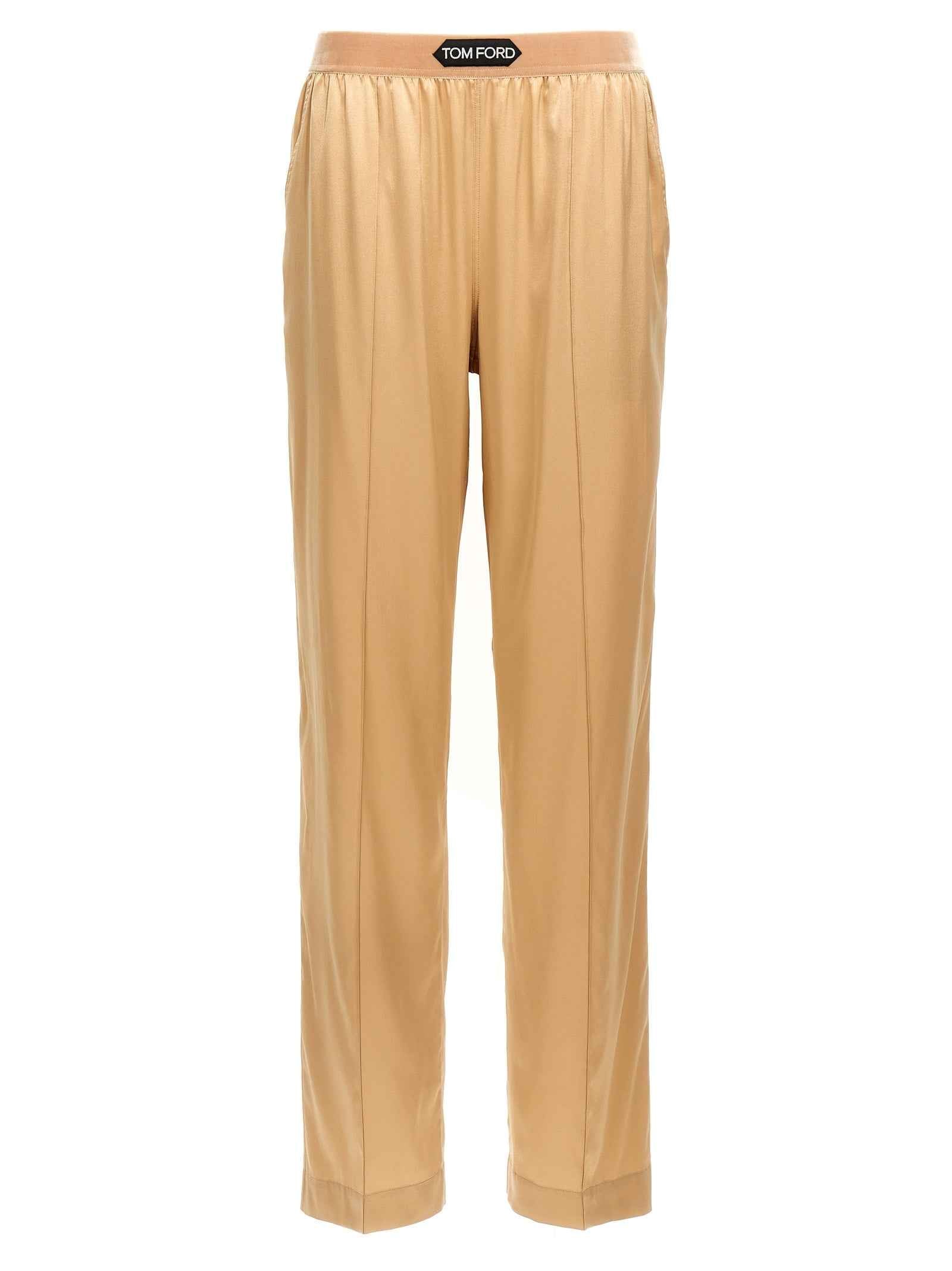 Tom Ford Beige Silk Casual Pants
