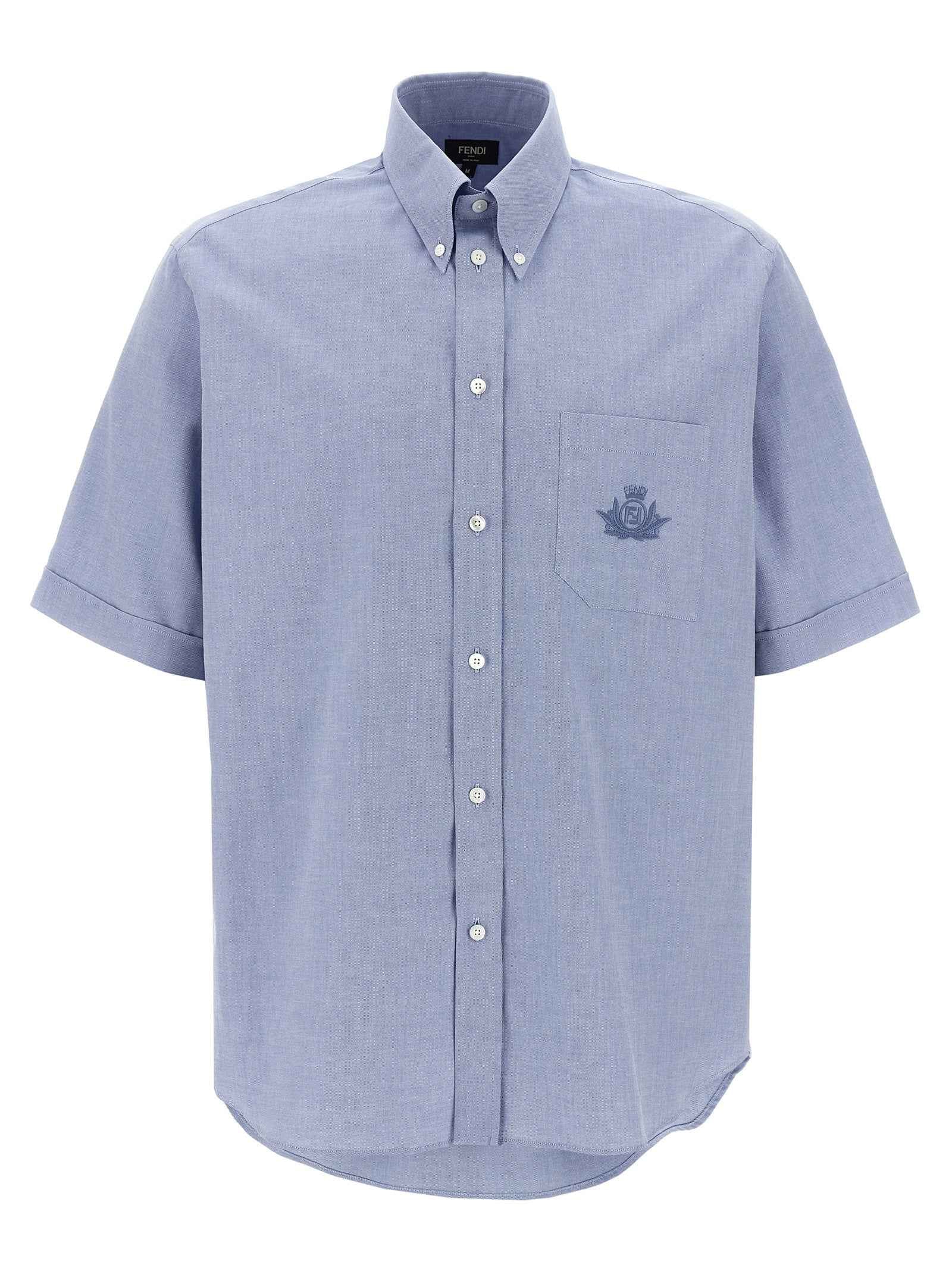 Fendi Blue Cotton Blouse