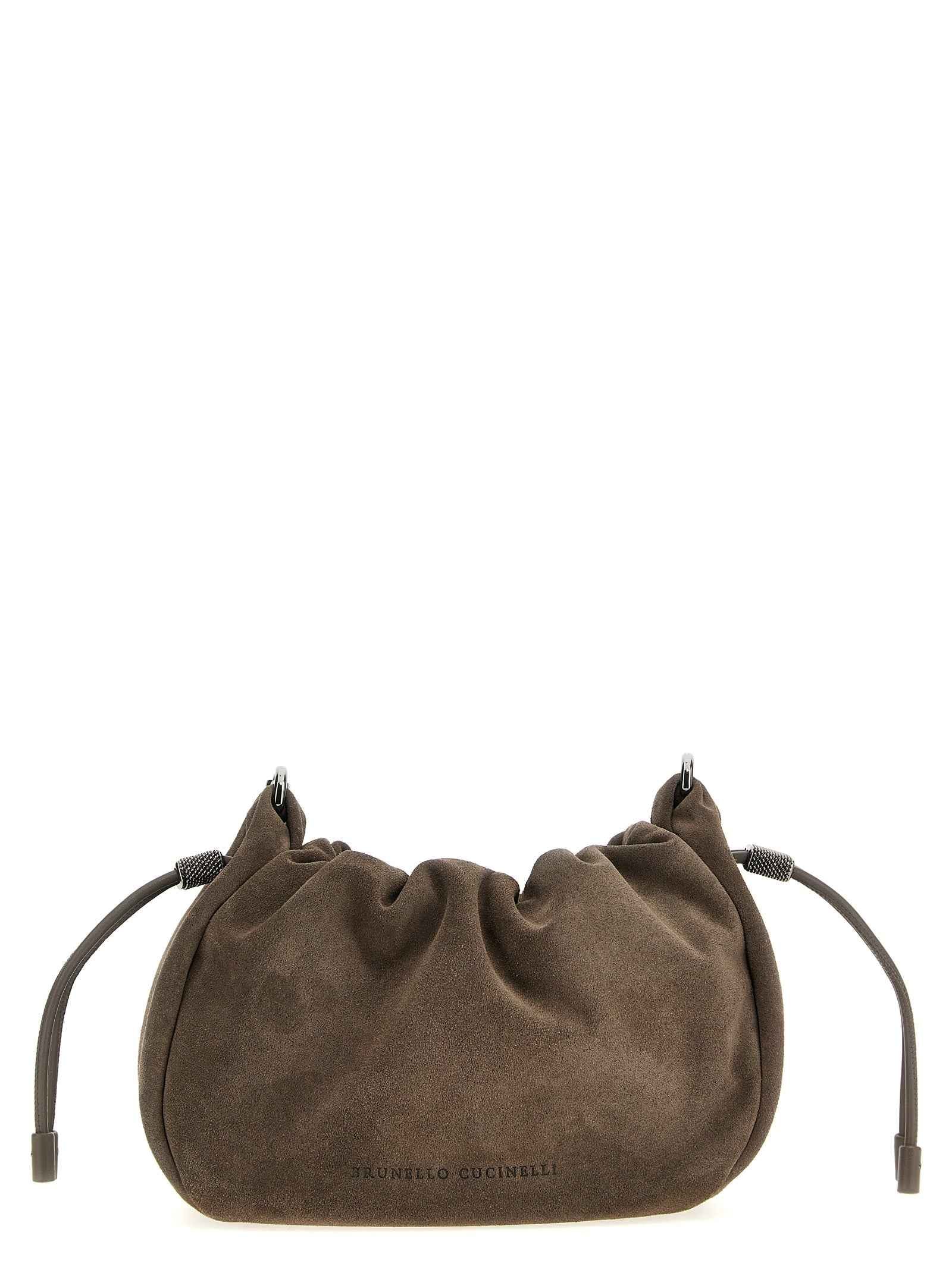 Brunello Cucinelli Brown Calfskin Crossbody Bag