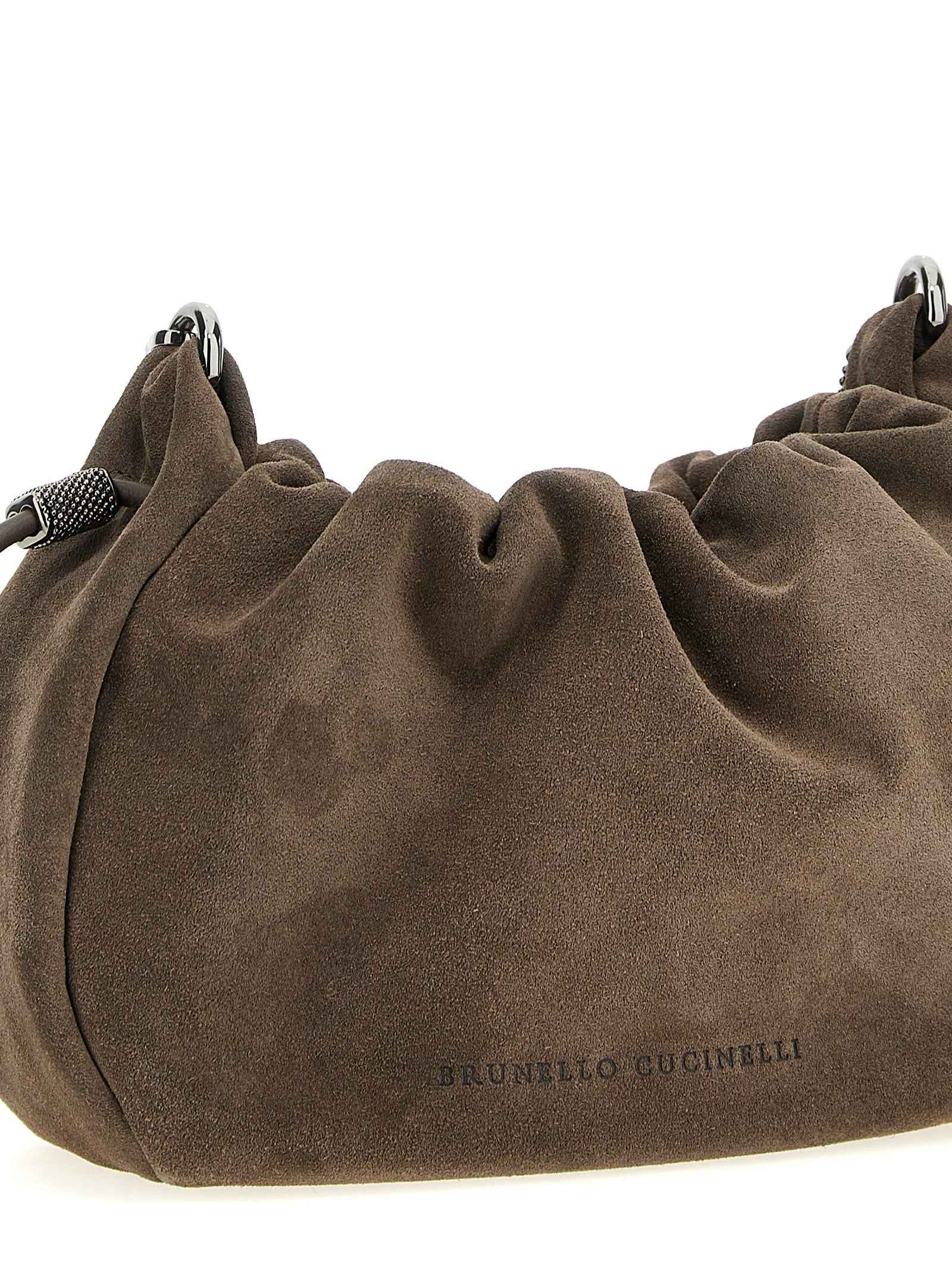 Brunello Cucinelli Brown Calfskin Crossbody Bag