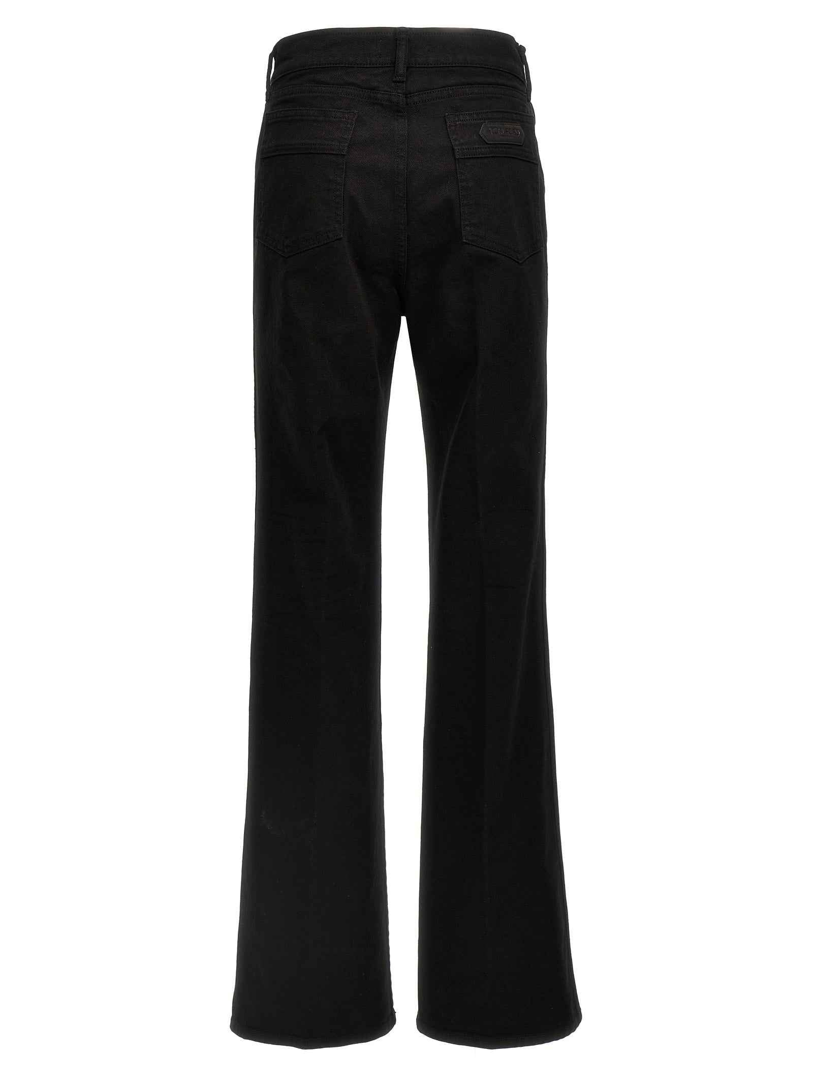 Tom Ford Black Cotton Flared Jeans