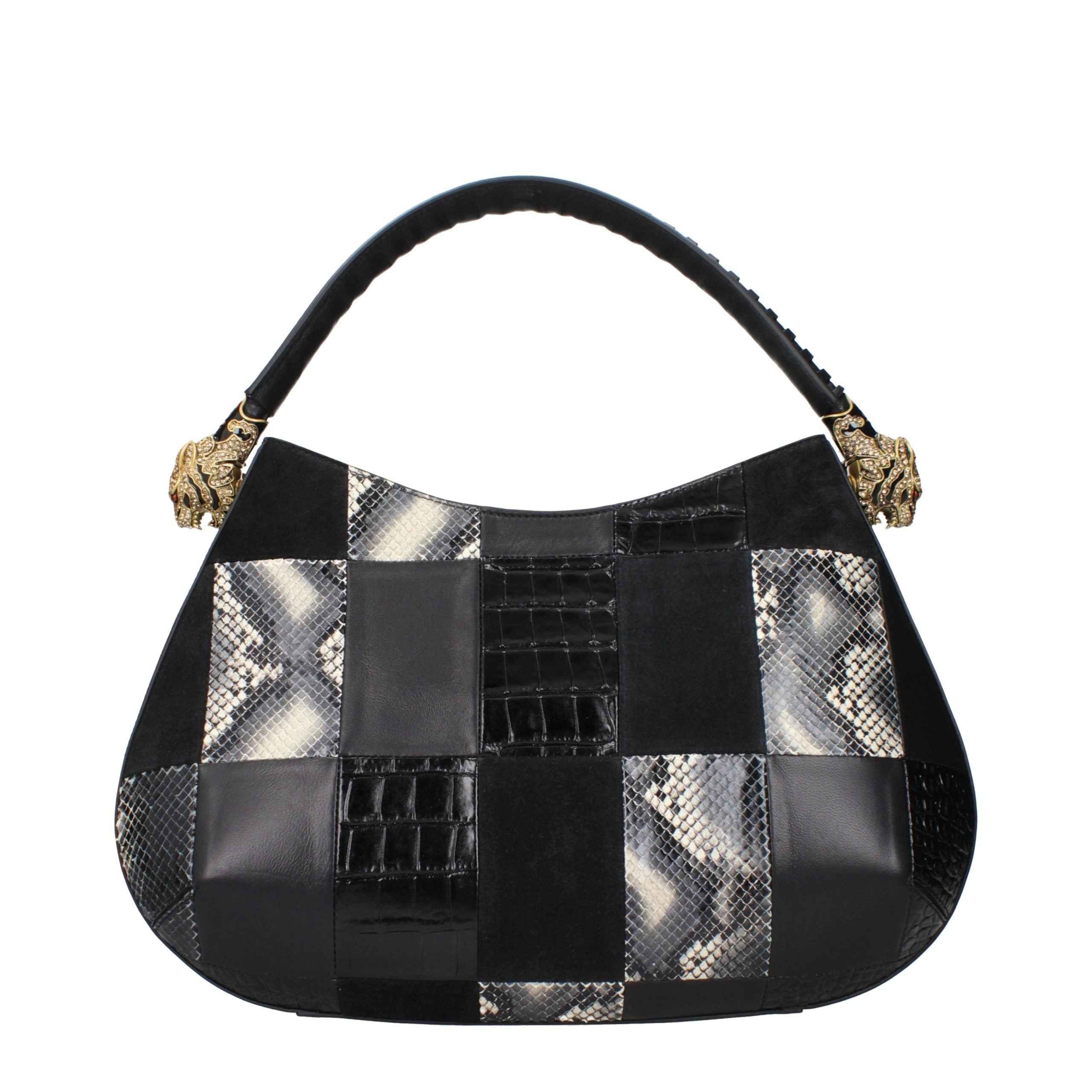 Roberto Cavalli Black Leather Handbag