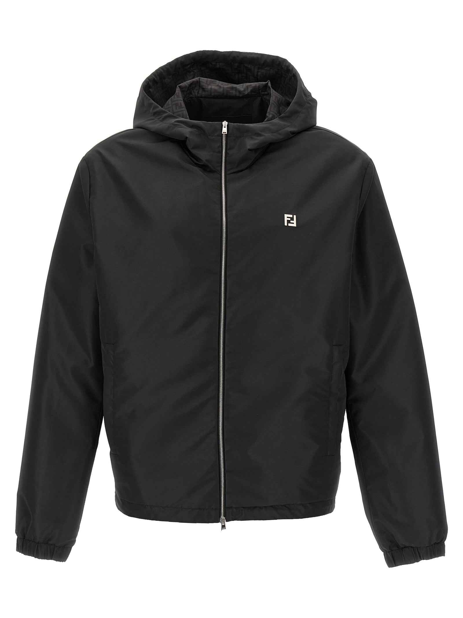 Fendi Black Polyester Shell Jacket