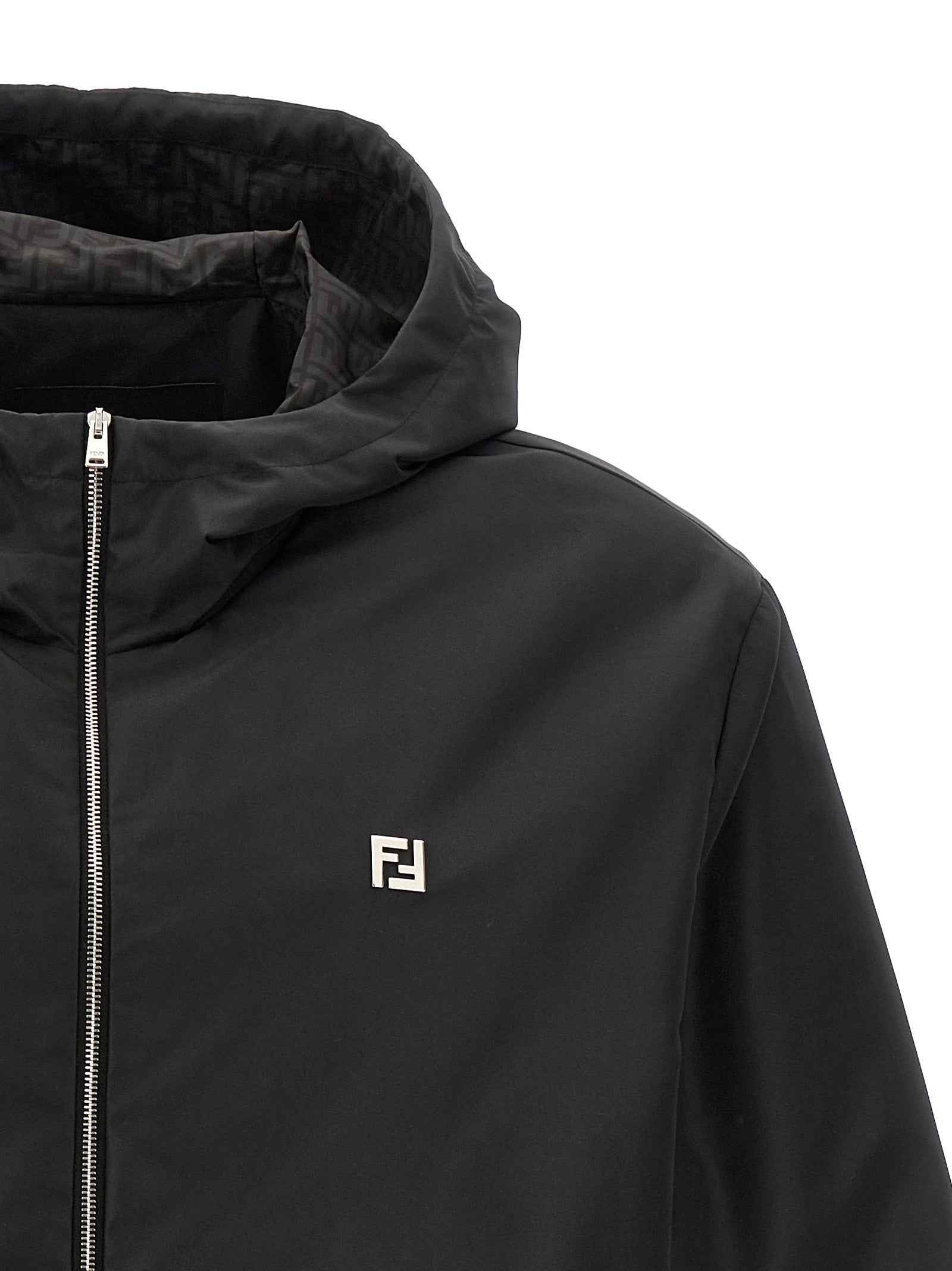 Fendi Black Polyester Shell Jacket