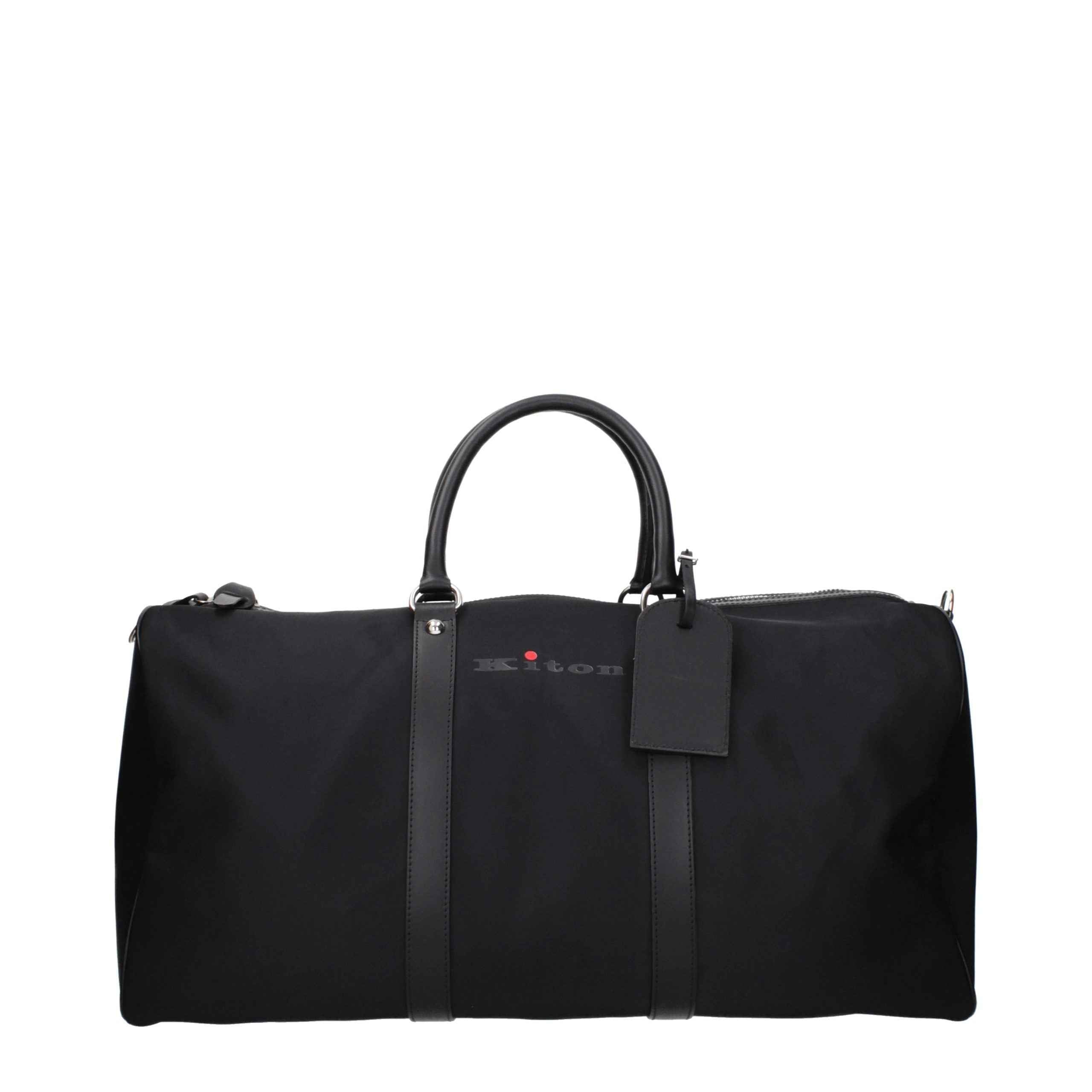 Kiton Black Nylon Luggage And Travel