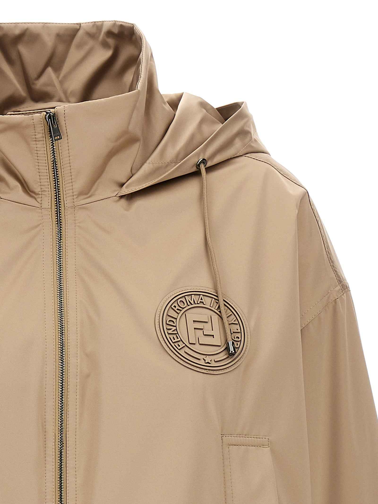 Fendi Brown Polyester Shell Jacket