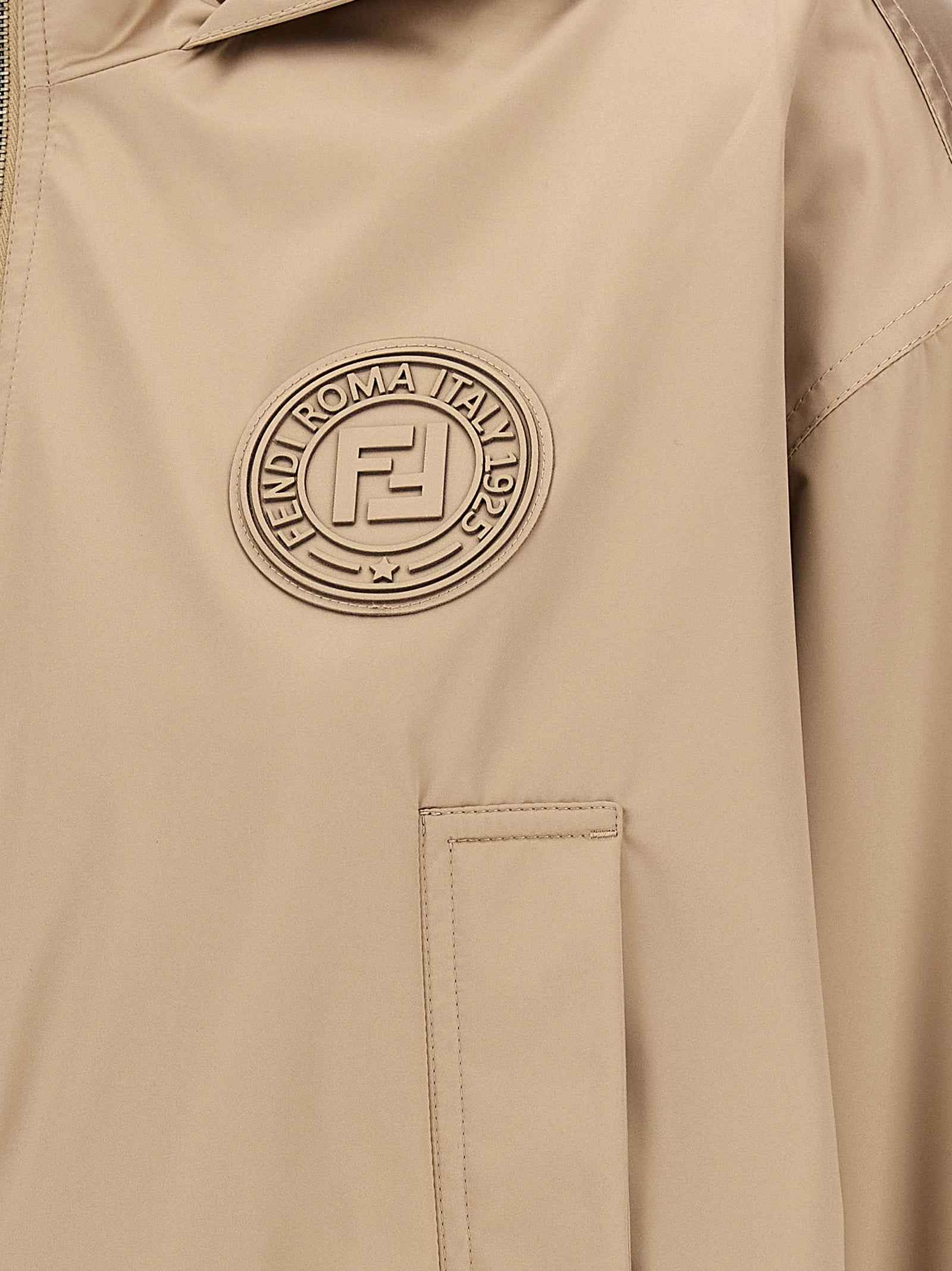 Fendi Brown Polyester Shell Jacket