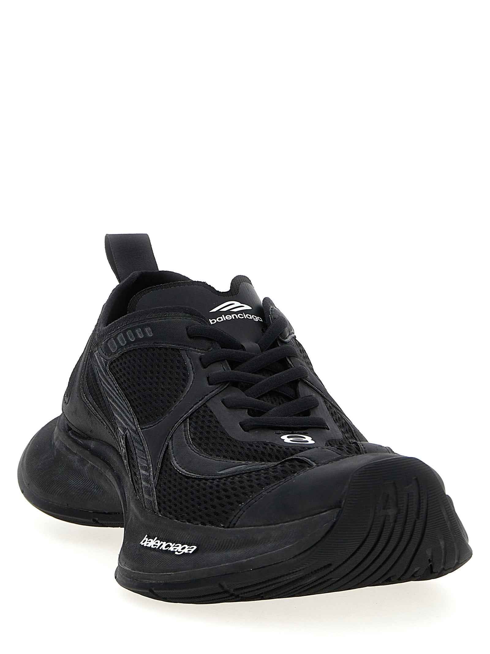 Balenciaga Black Polyester Athletic Sneakers