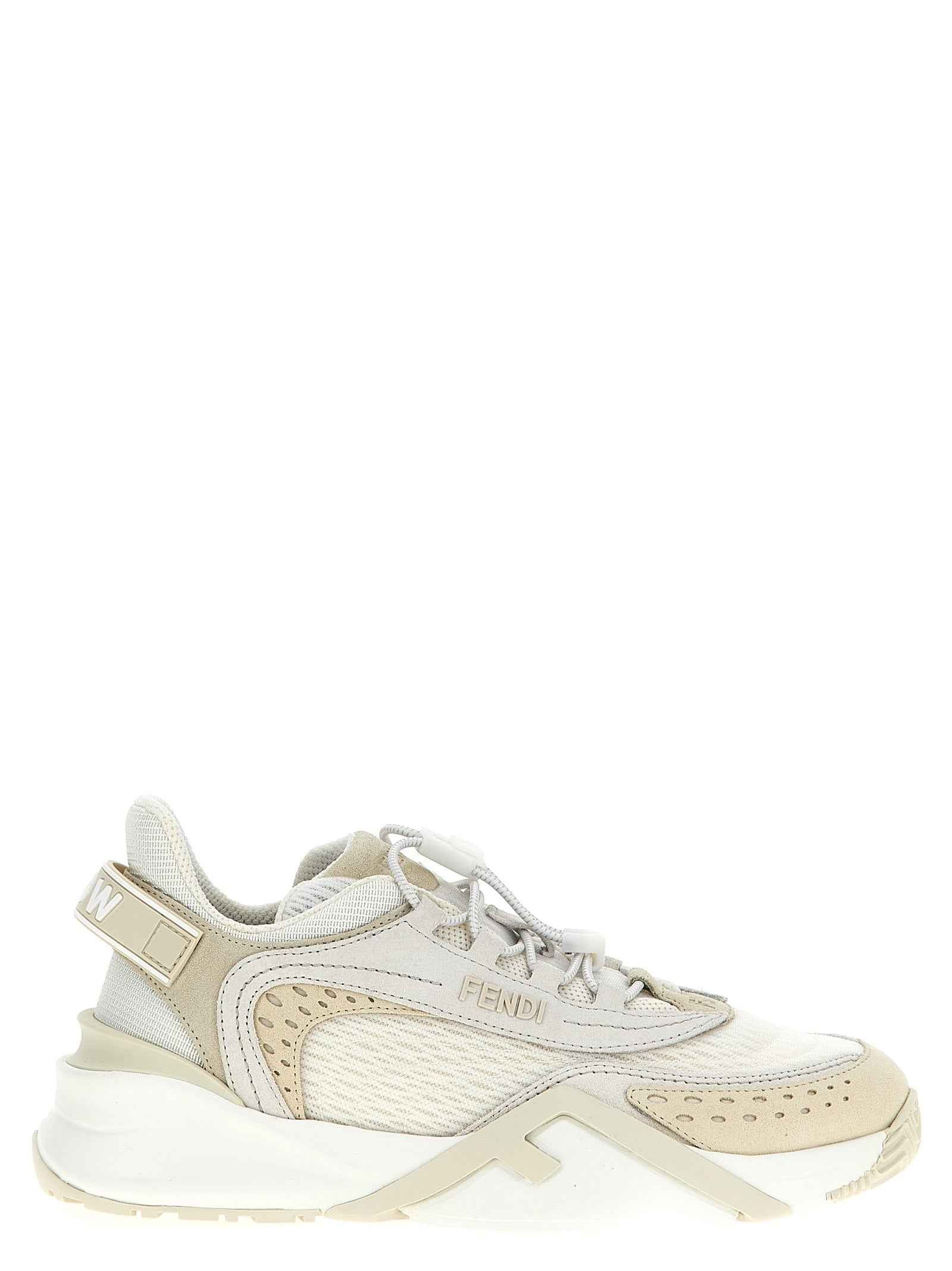 Fendi White Polyester Athletic Sneakers
