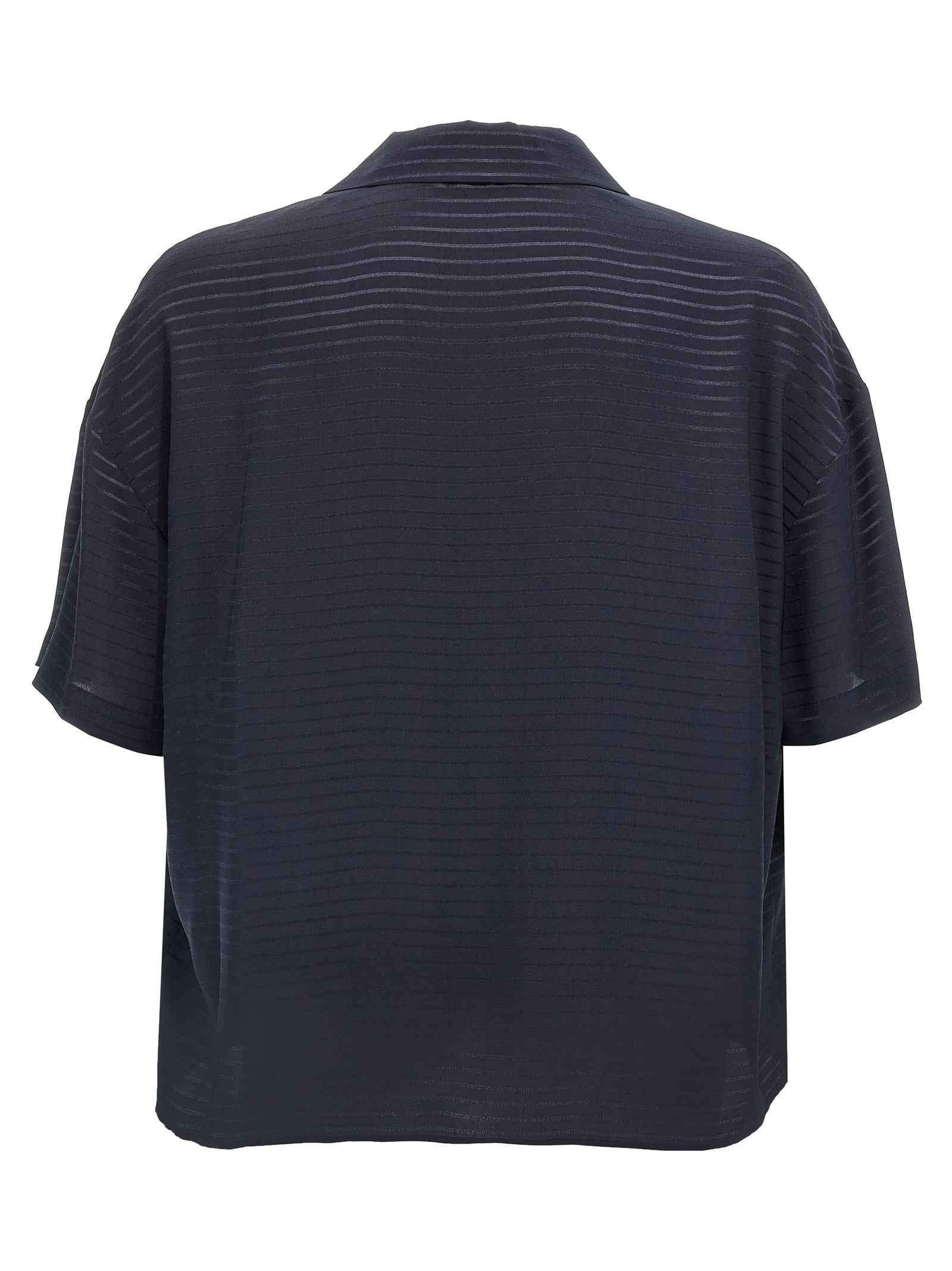 Saint Laurent Blue Silk Polo Shirt