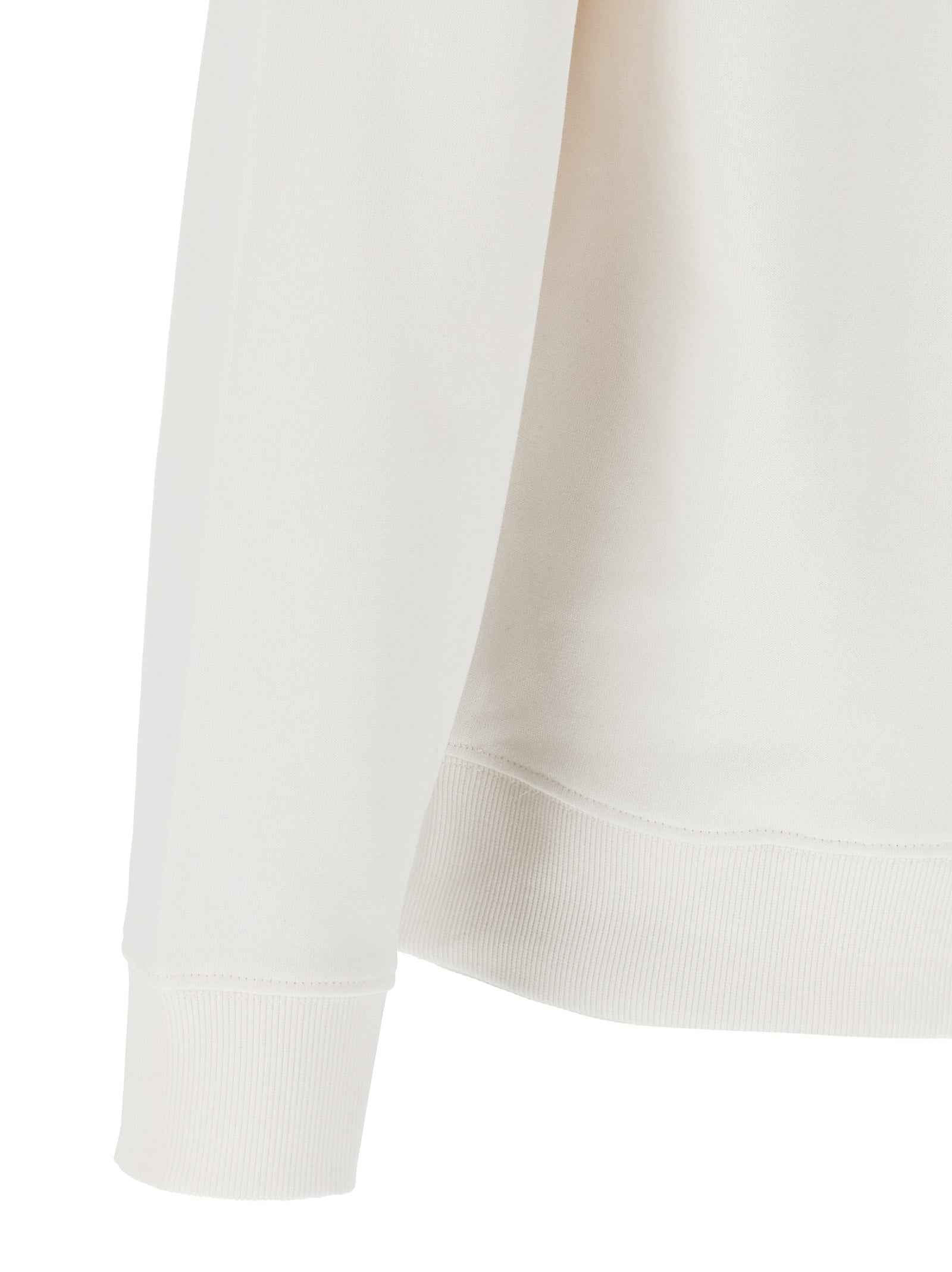 Hugo Boss White Cotton Sweatshirt