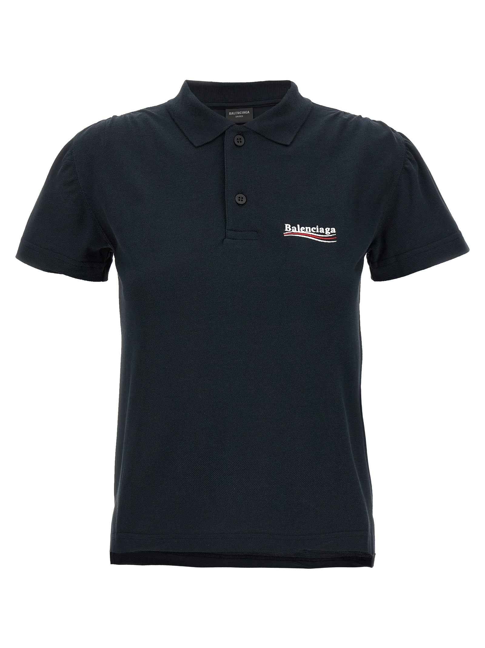 Balenciaga Blue Cotton Polo Shirt
