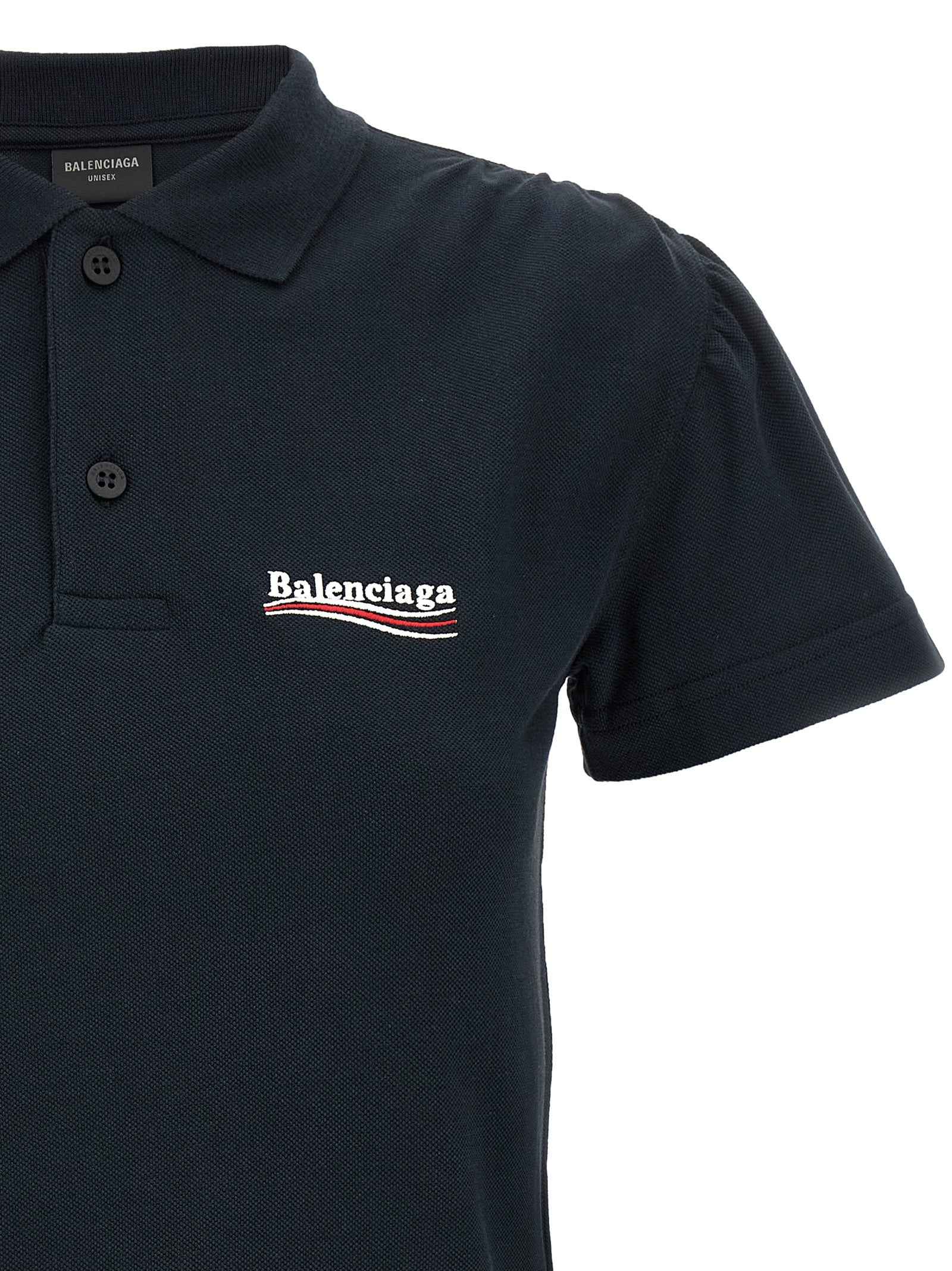 Balenciaga Blue Cotton Polo Shirt