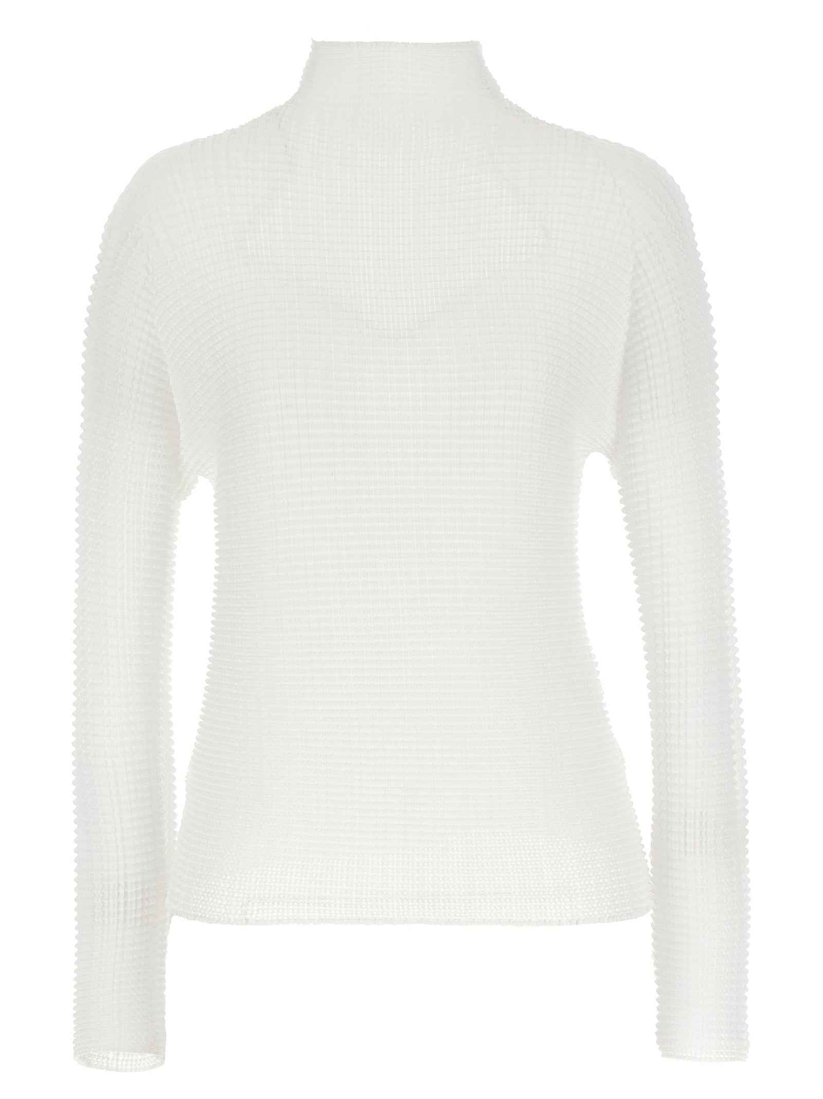 Issey Miyake White Polyester Blouse