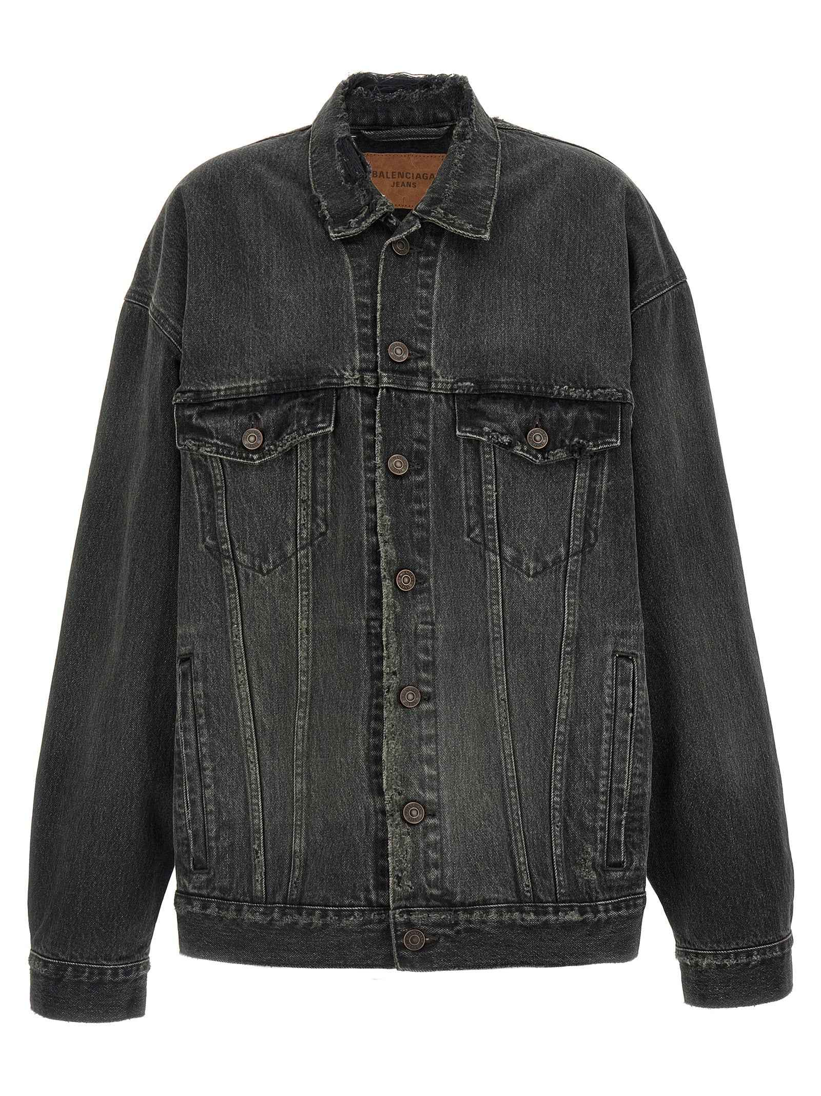 Balenciaga Gray Cotton Denim Jacket