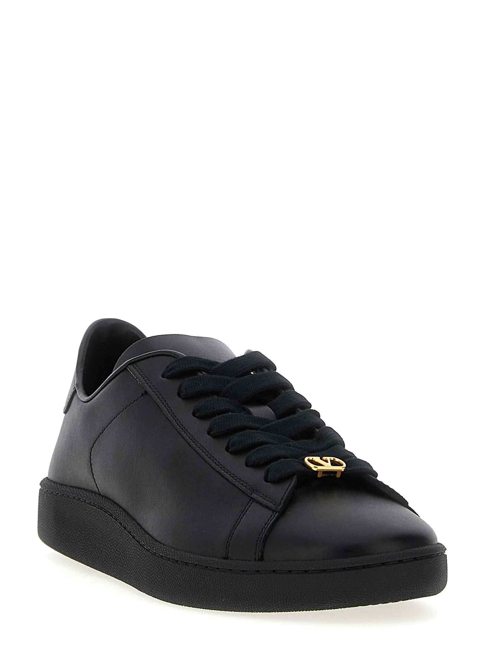 Valentino Garavani Black Calfskin Low Top Sneakers