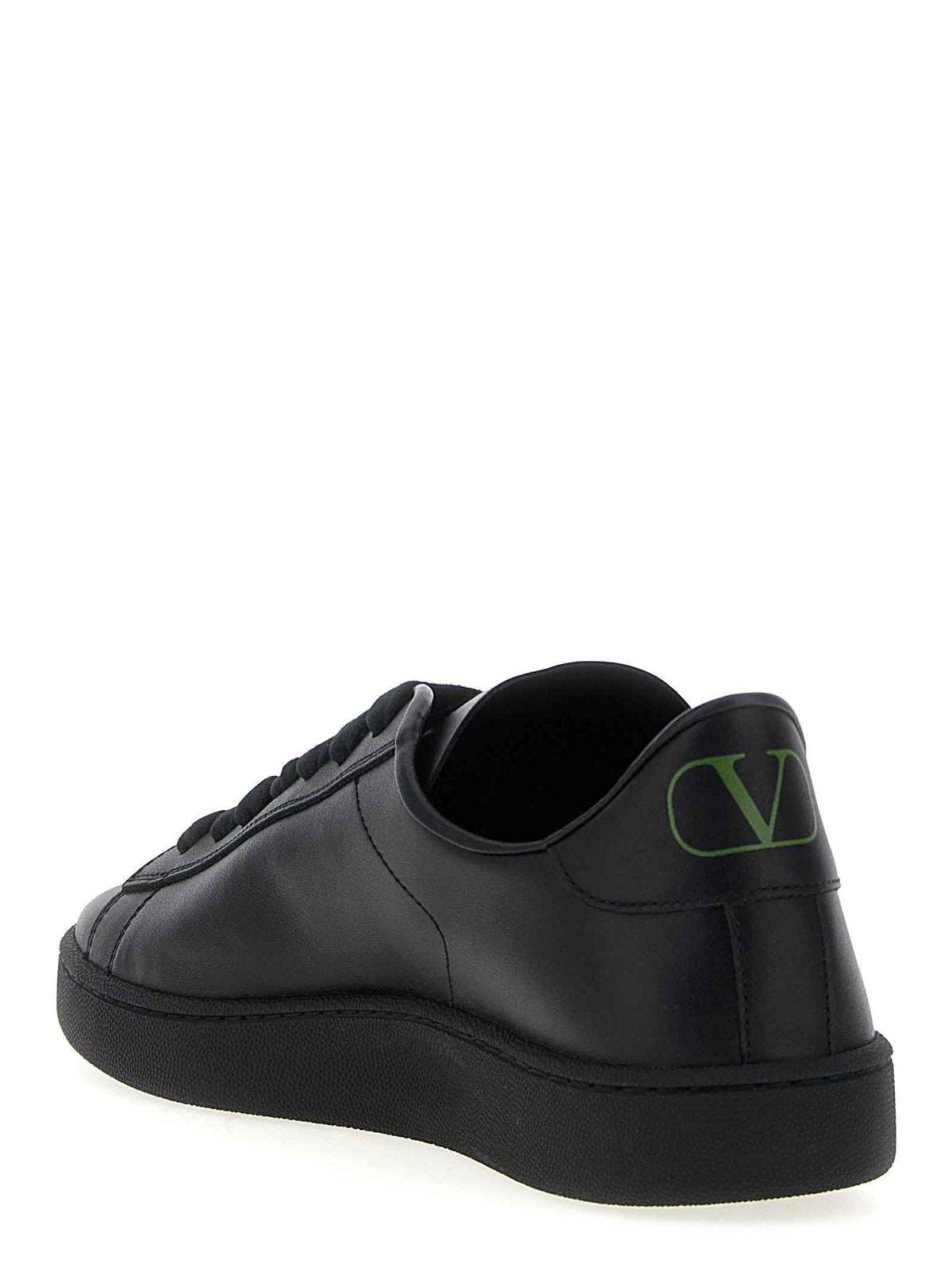 Valentino Garavani Black Calfskin Low Top Sneakers