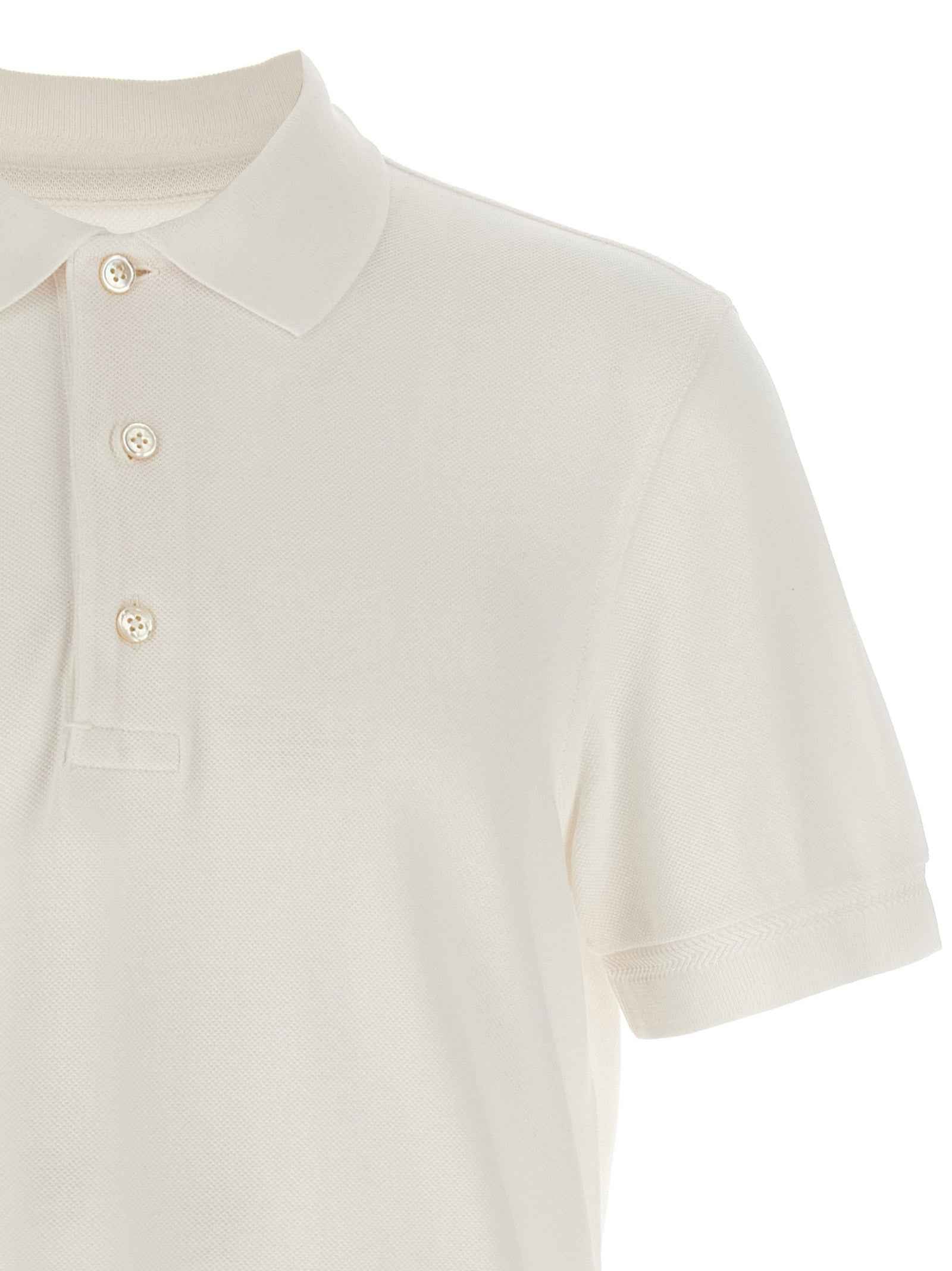 Tom Ford White Lyocell Polo Shirt