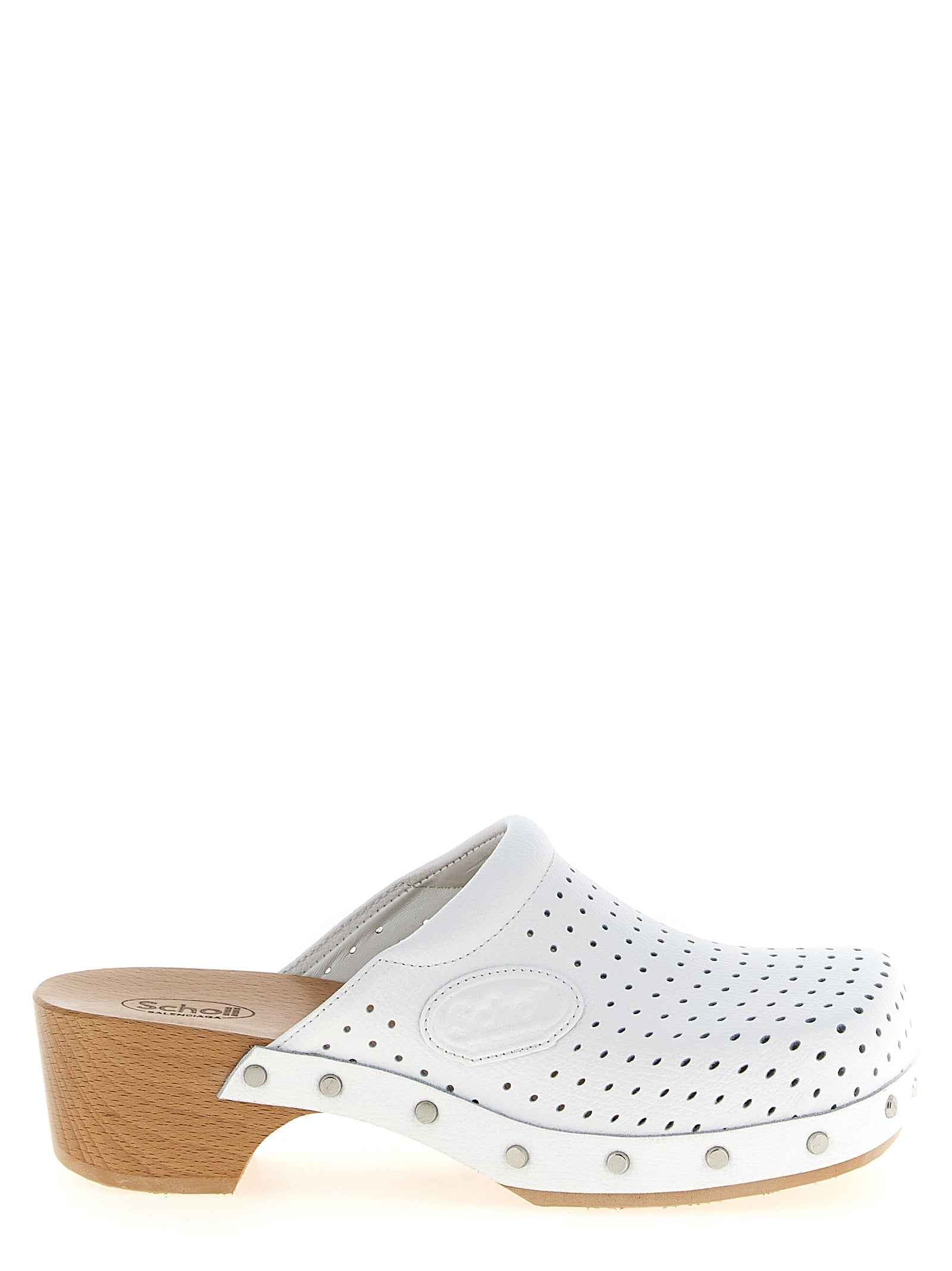 Balenciaga White Calfskin Clogs