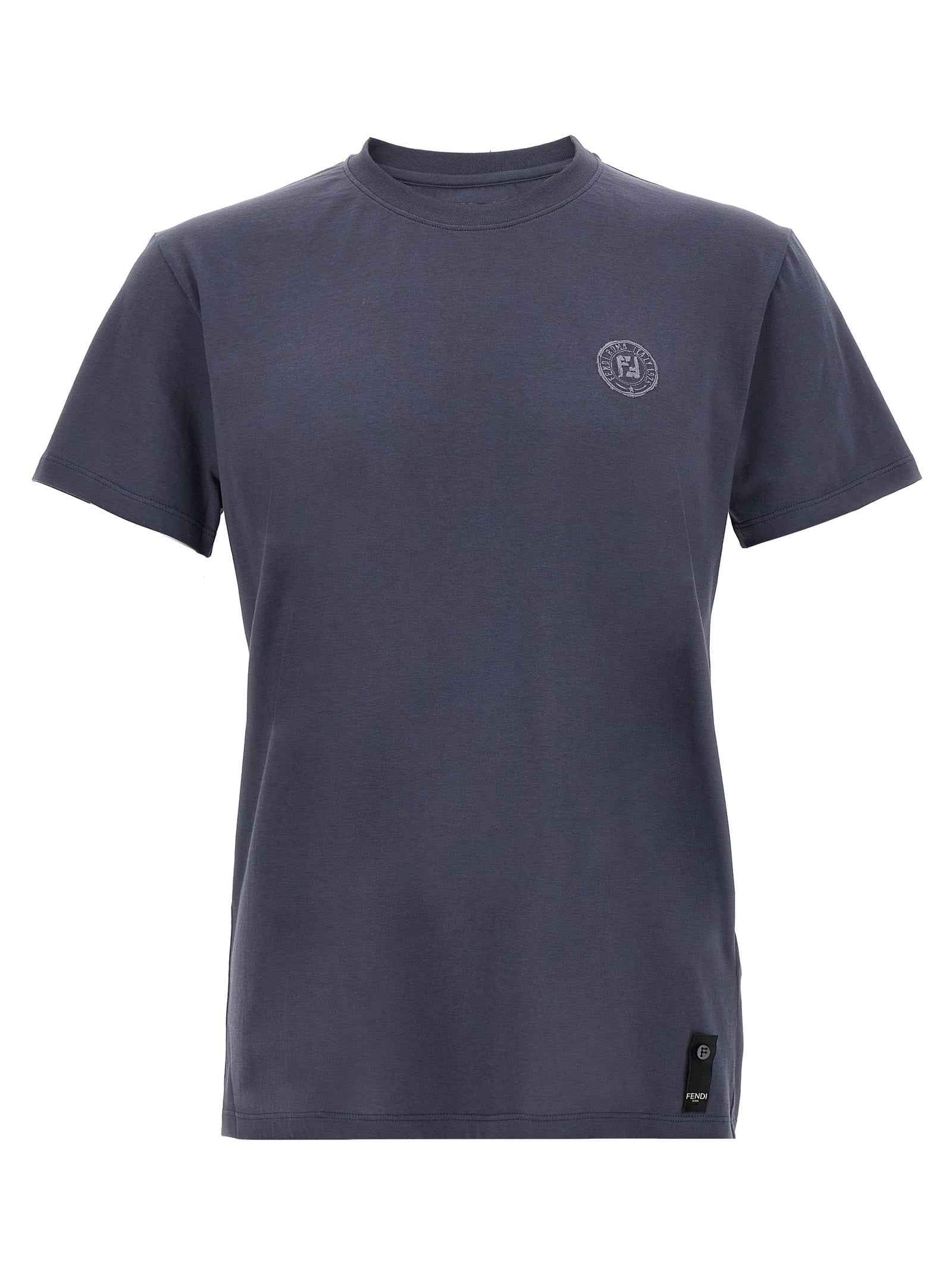 Fendi Blue Cotton T-Shirt